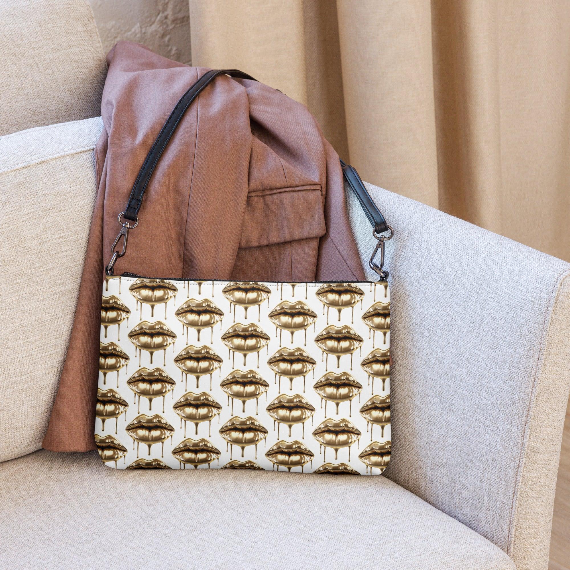 'Gold Lips' Crossbody bag - POMA Graphics