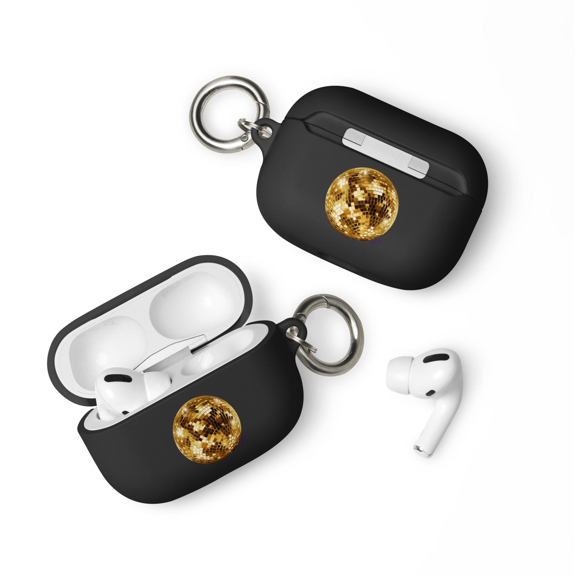 'Golden Disco Ball' Rubber Case for AirPods® - POMA Graphics