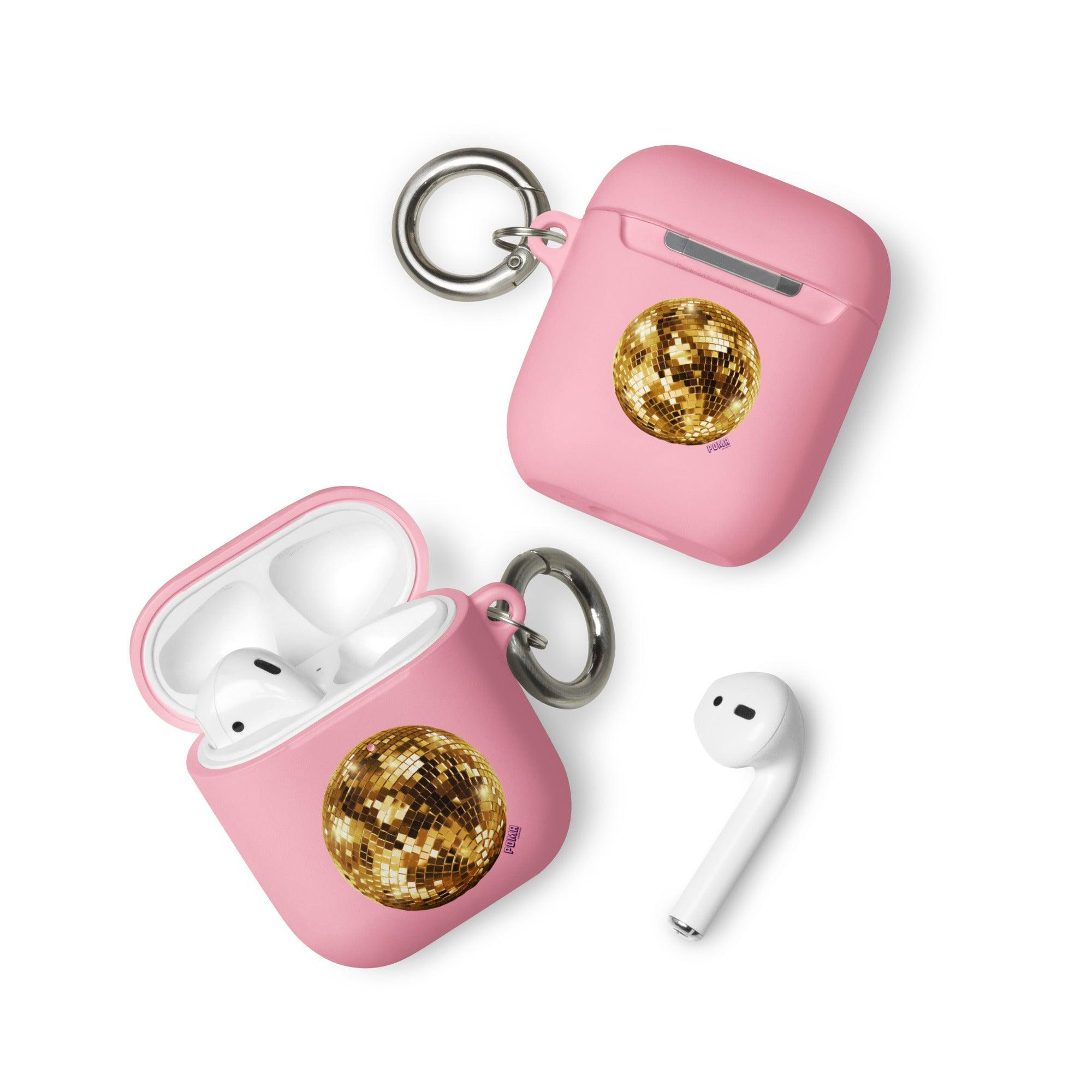 'Golden Disco Ball' Rubber Case for AirPods® - POMA Graphics