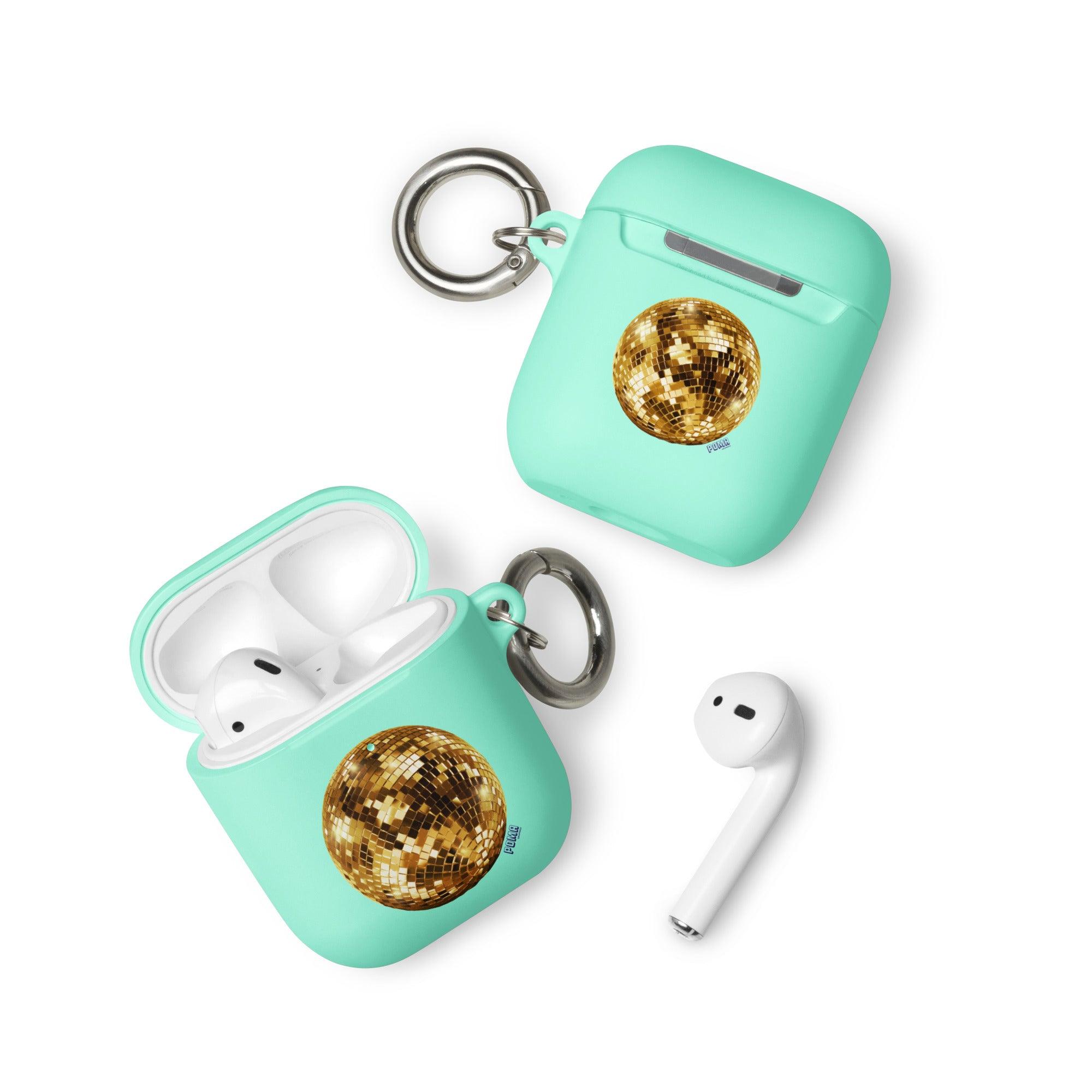 'Golden Disco Ball' Rubber Case for AirPods® - POMA Graphics