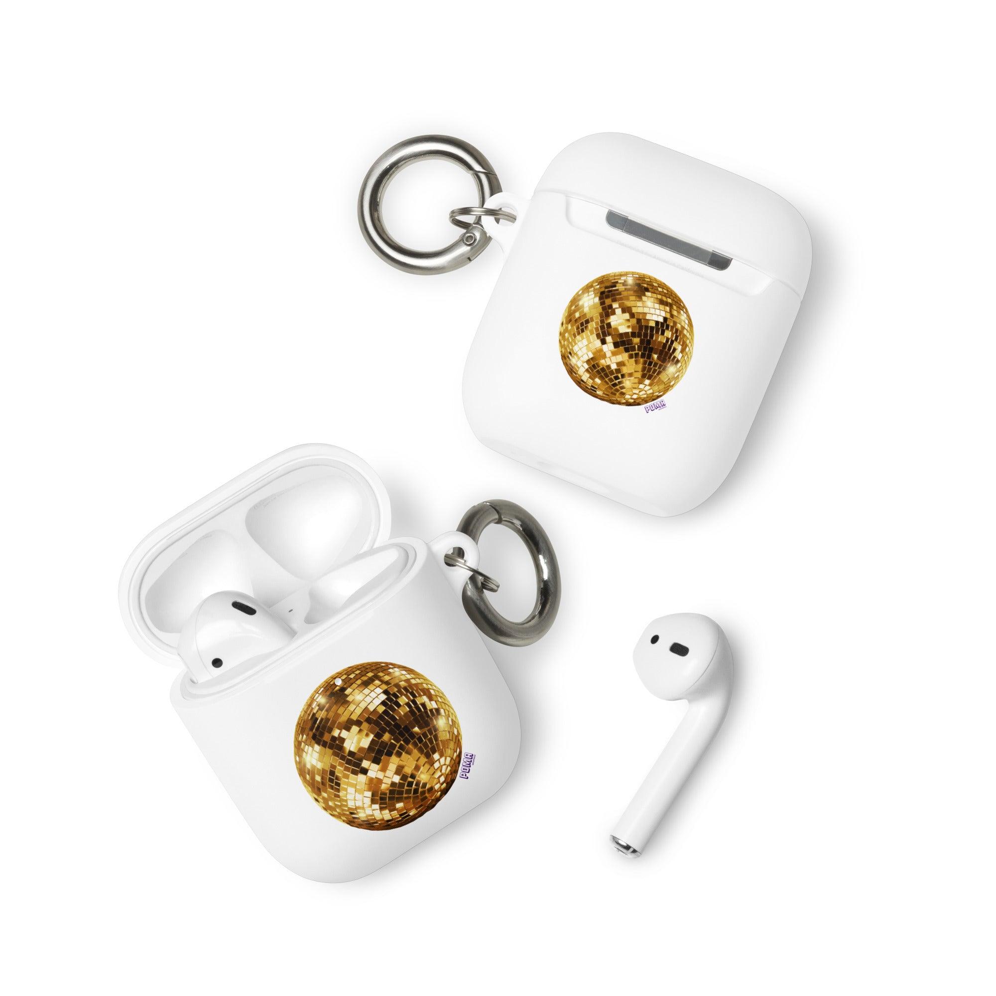 'Golden Disco Ball' Rubber Case for AirPods® - POMA Graphics