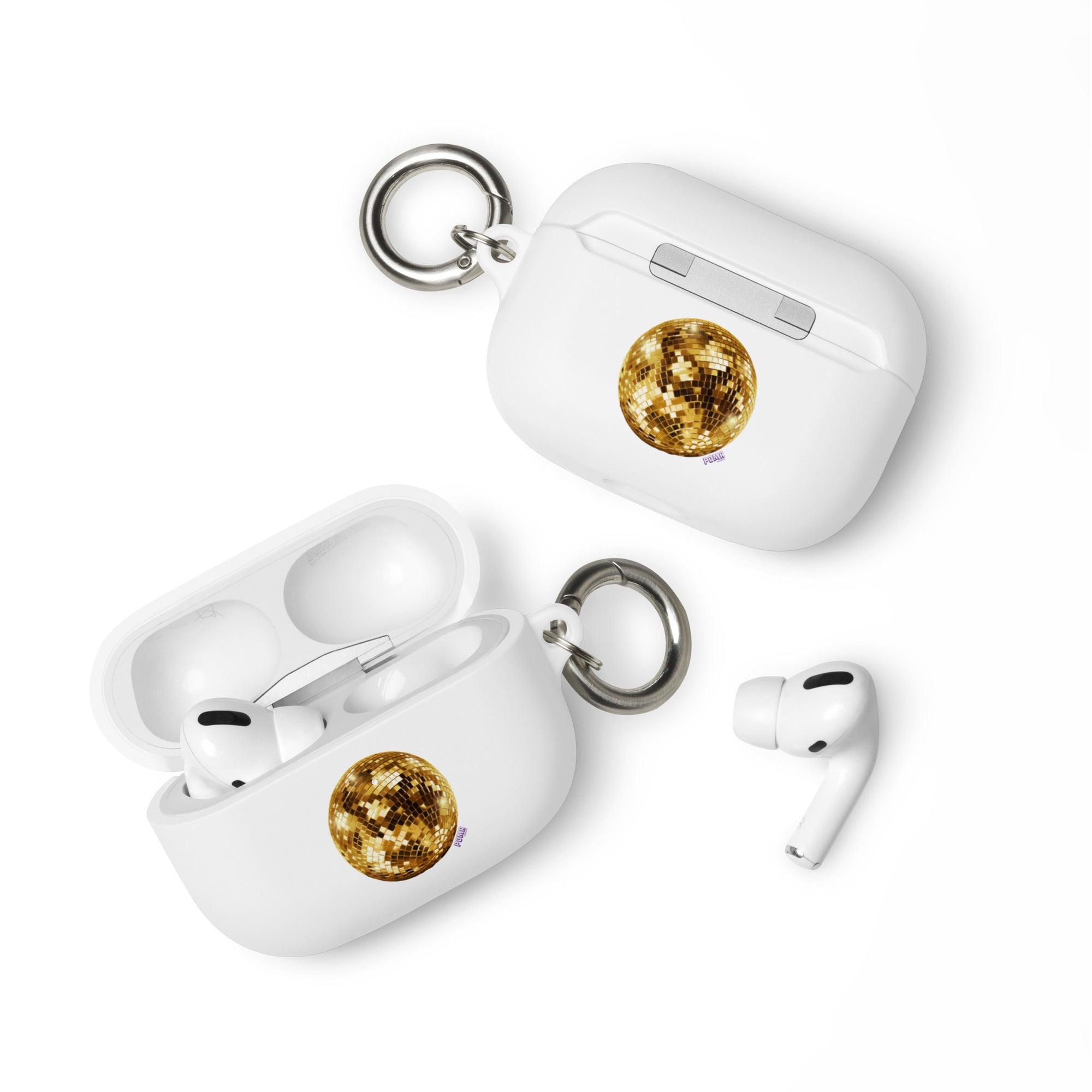 'Golden Disco Ball' Rubber Case for AirPods® - POMA Graphics