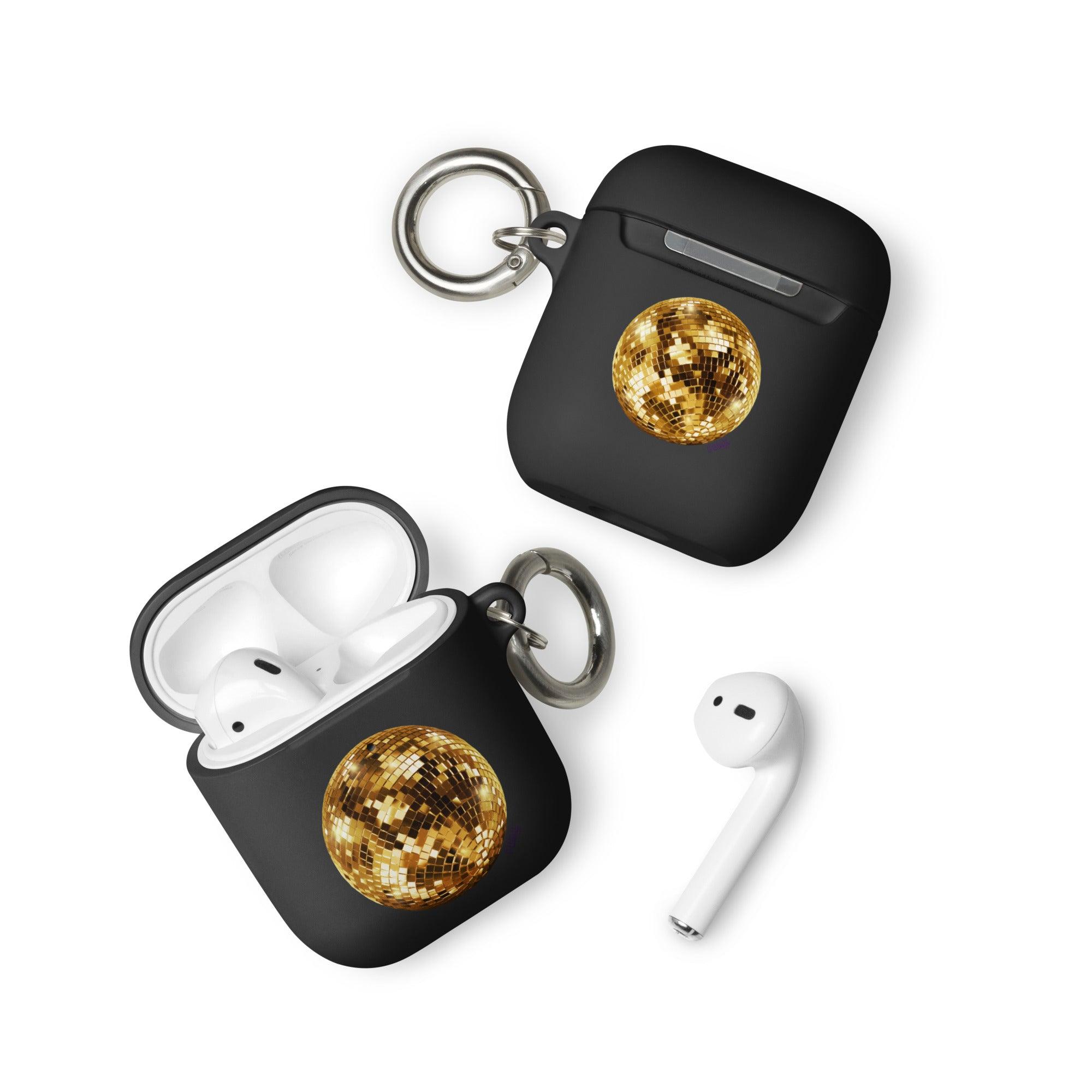 'Golden Disco Ball' Rubber Case for AirPods® - POMA Graphics