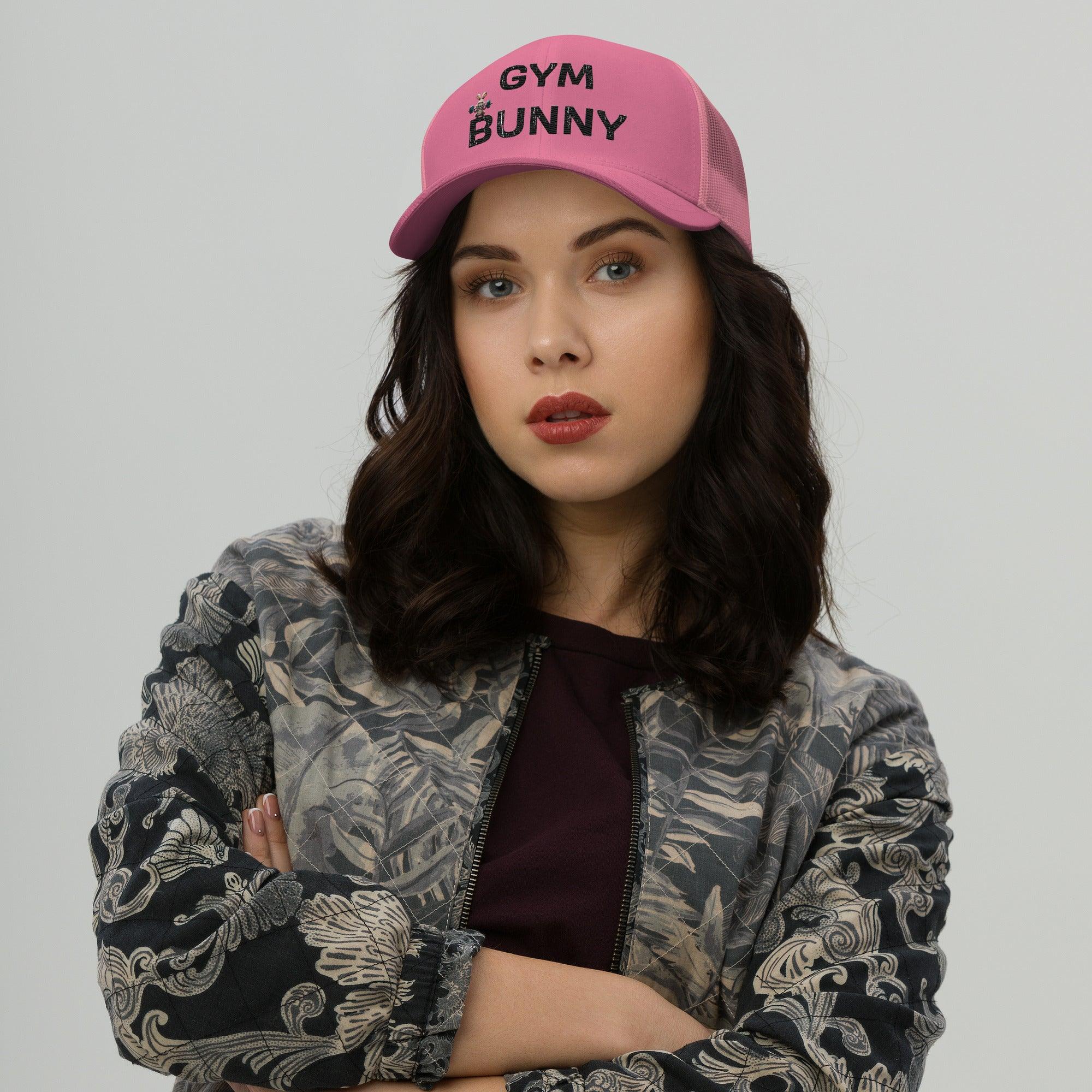 'Gym Bunny' Retro Trucker Cap - POMA Graphics