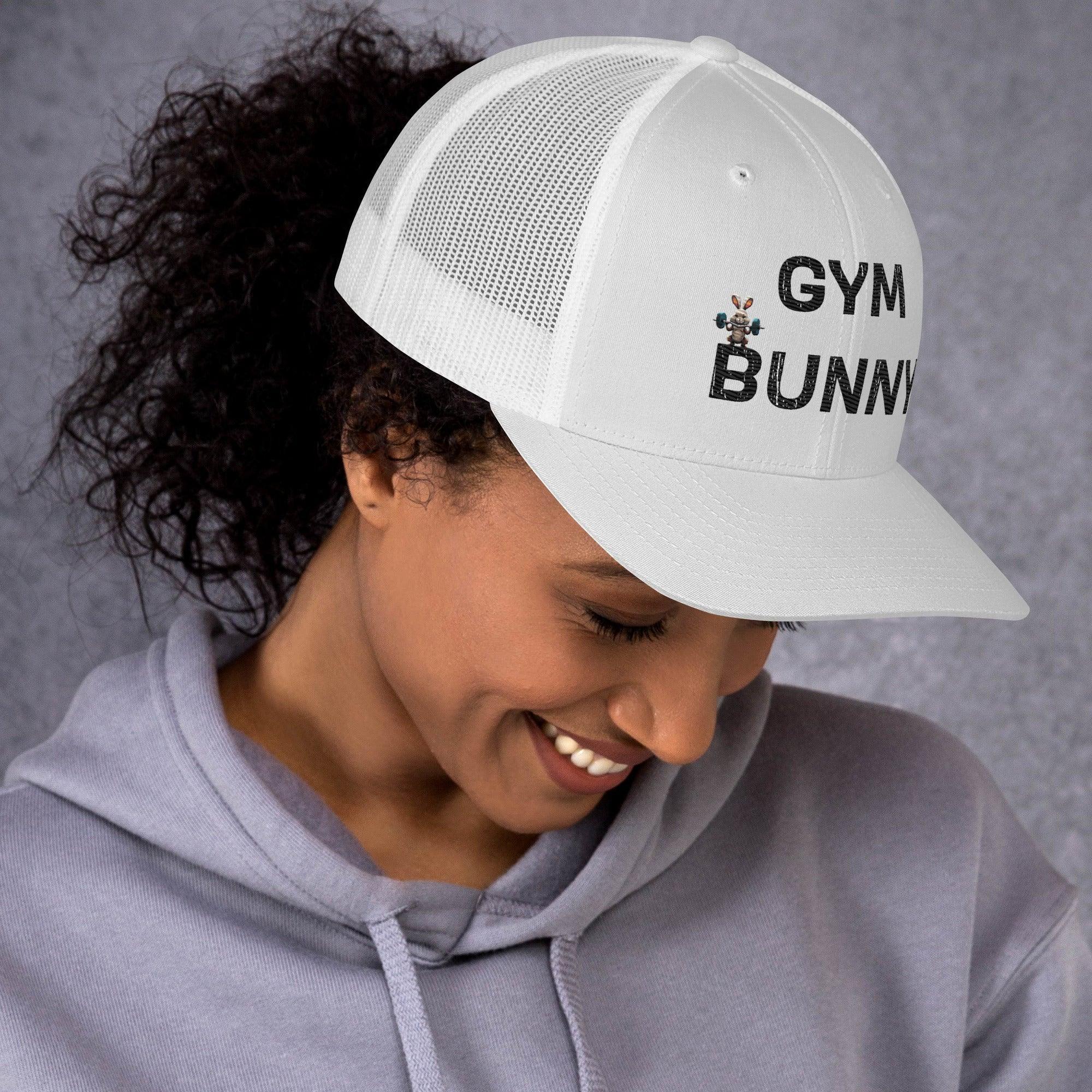 'Gym Bunny' Retro Trucker Cap - POMA Graphics