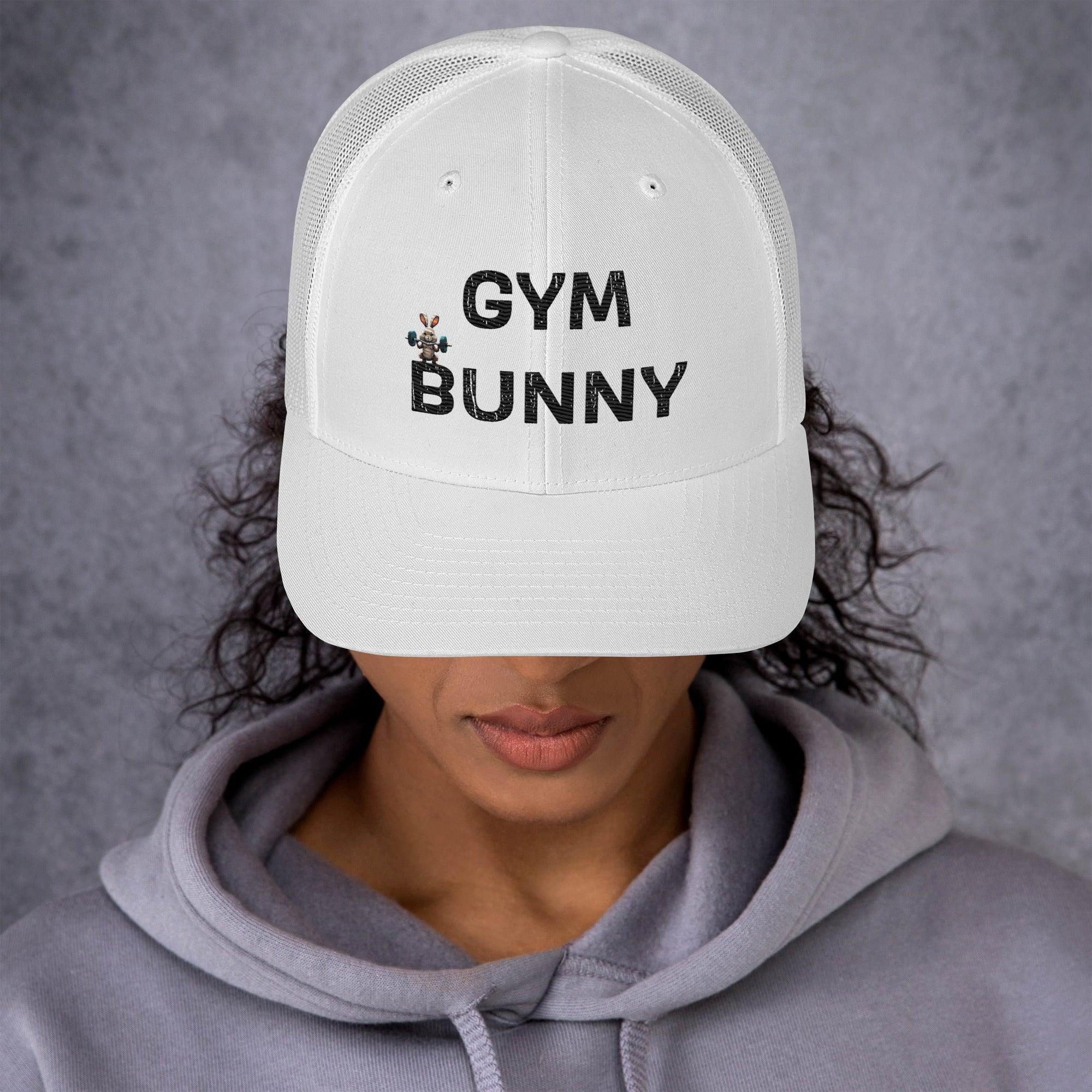 'Gym Bunny' Retro Trucker Cap - POMA Graphics