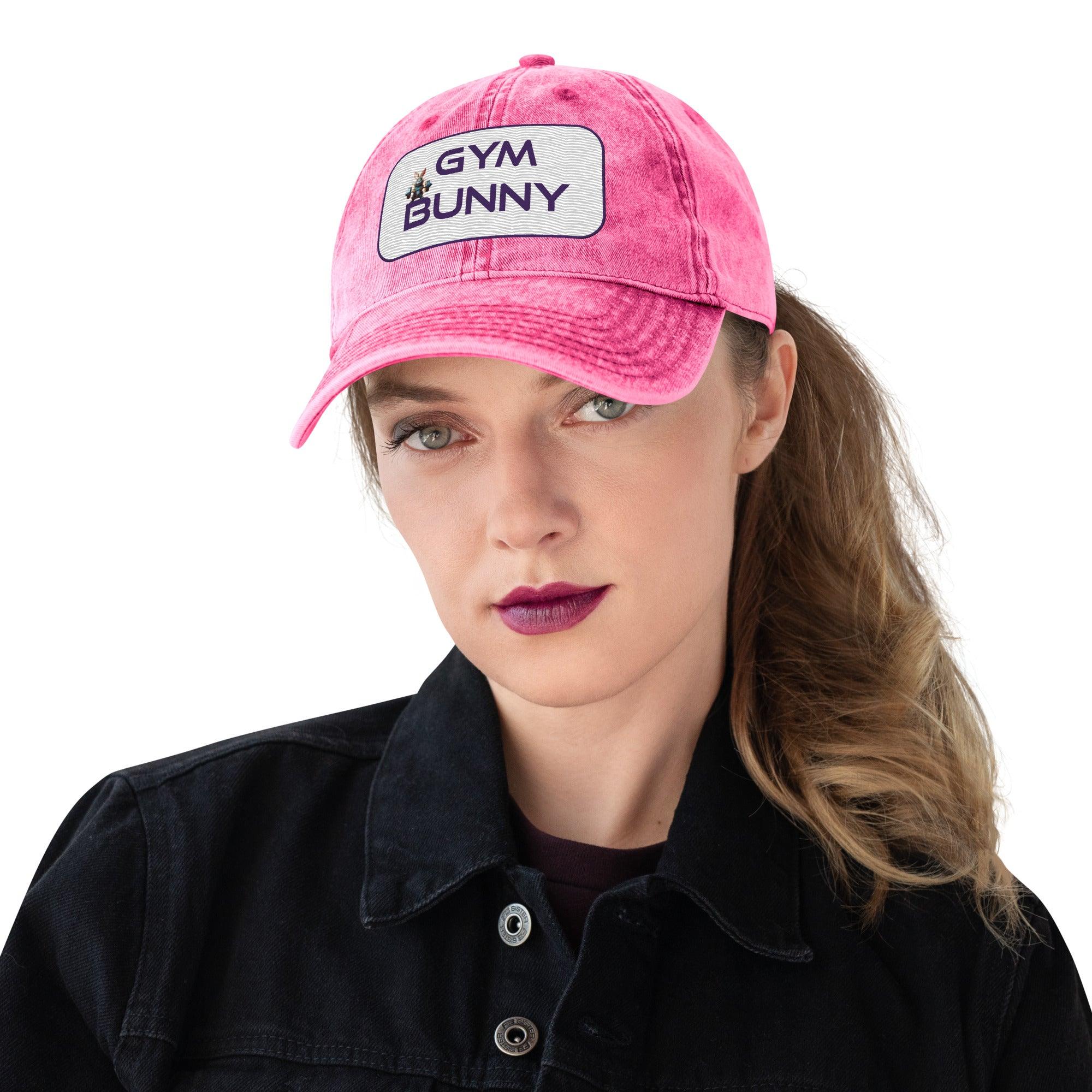 'Gym Bunny' Vintage Cotton Twill Cap - POMA Graphics