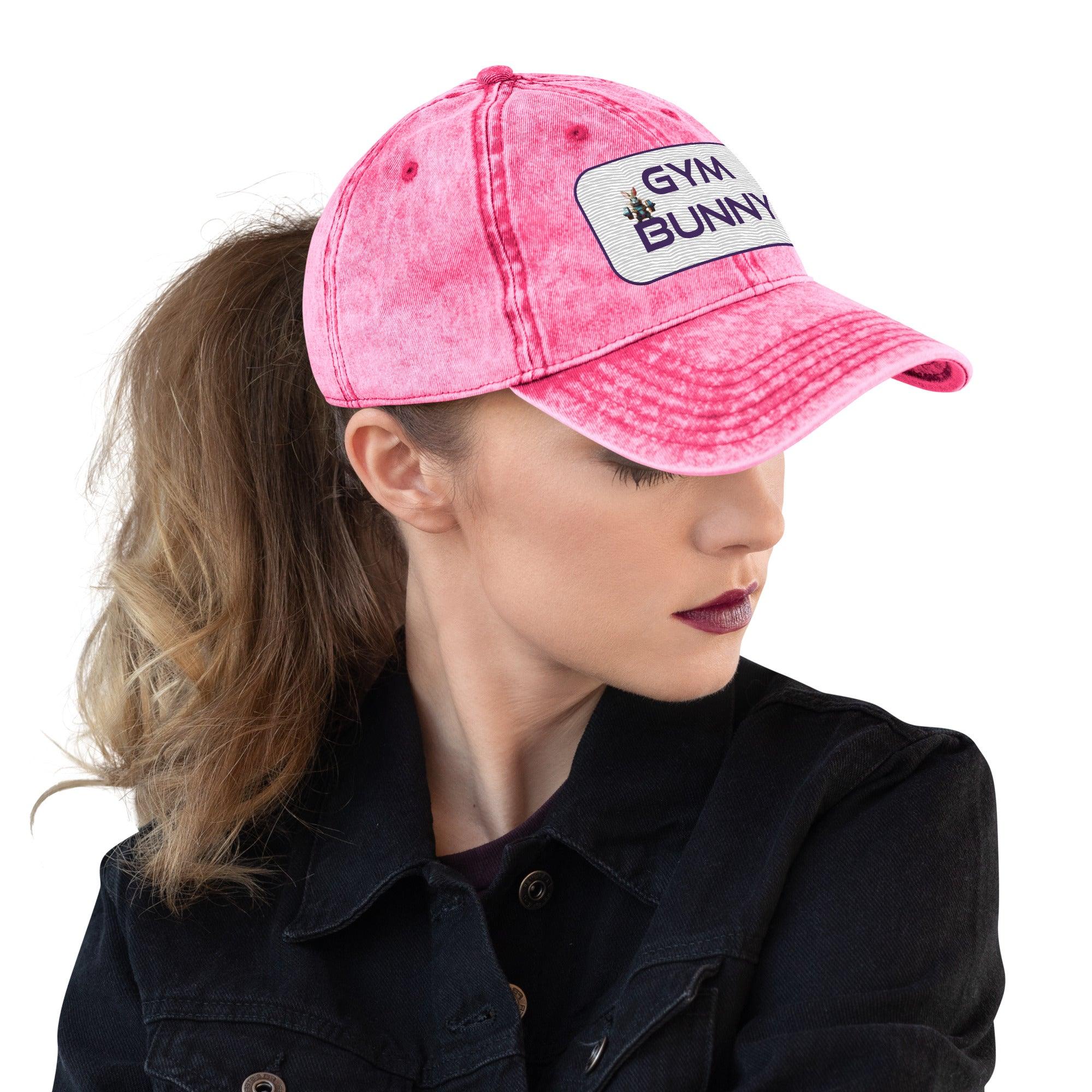 'Gym Bunny' Vintage Cotton Twill Cap - POMA Graphics