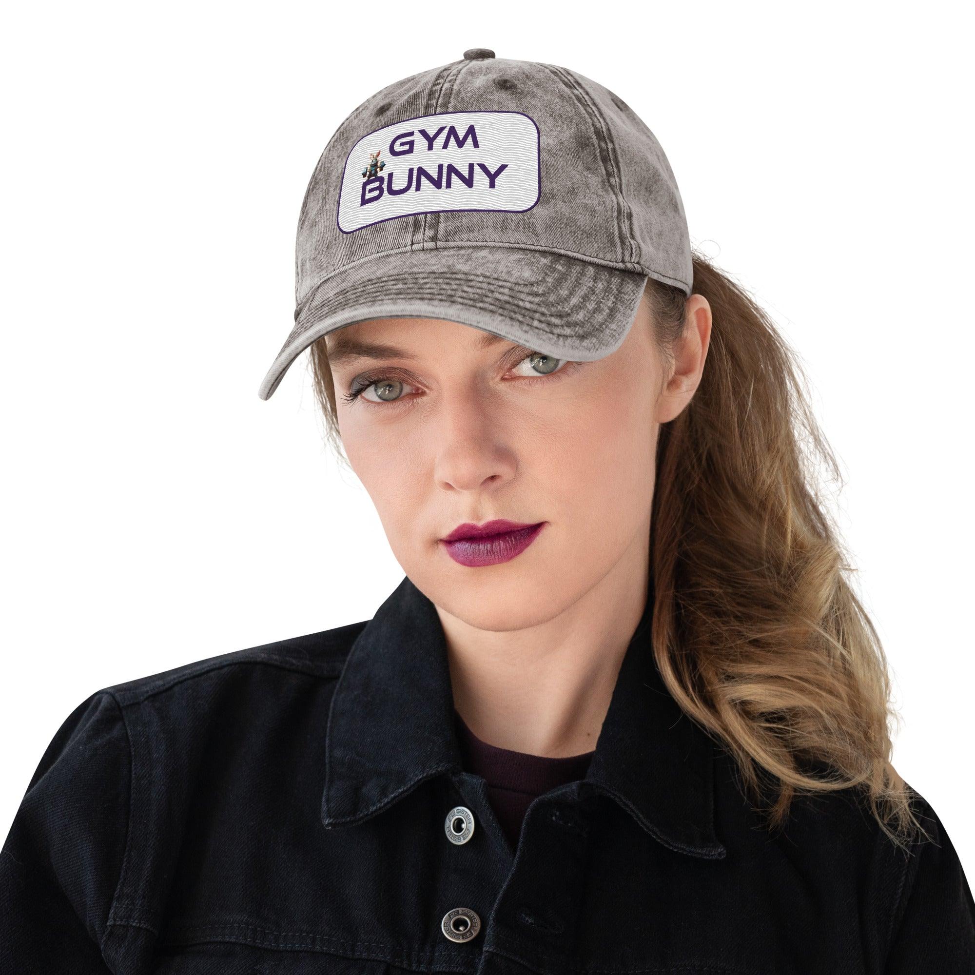 'Gym Bunny' Vintage Cotton Twill Cap - POMA Graphics