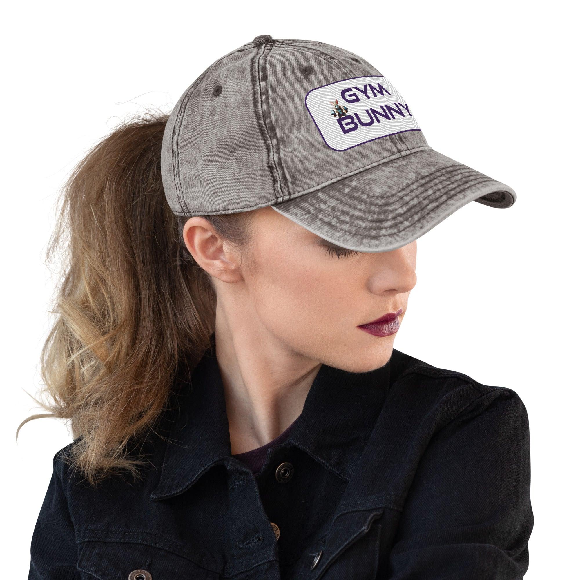 'Gym Bunny' Vintage Cotton Twill Cap - POMA Graphics