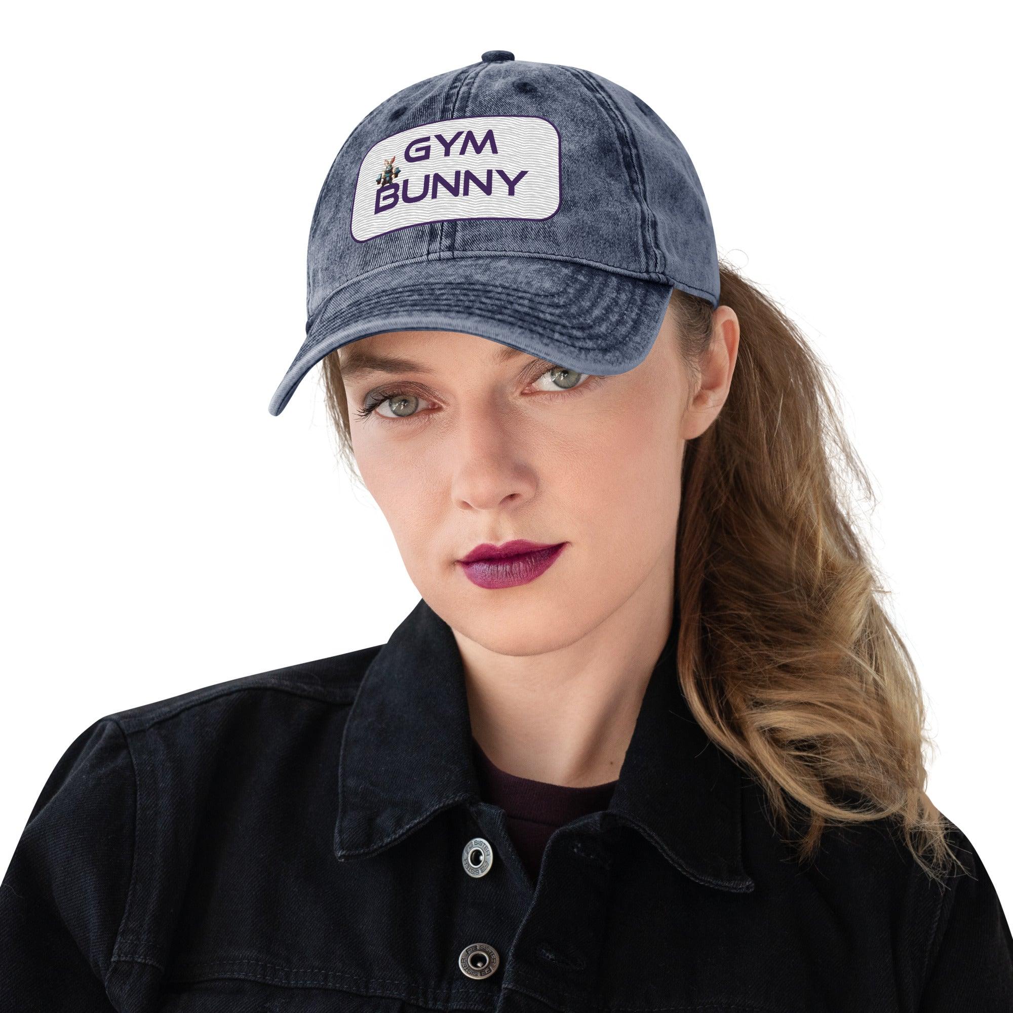 'Gym Bunny' Vintage Cotton Twill Cap - POMA Graphics