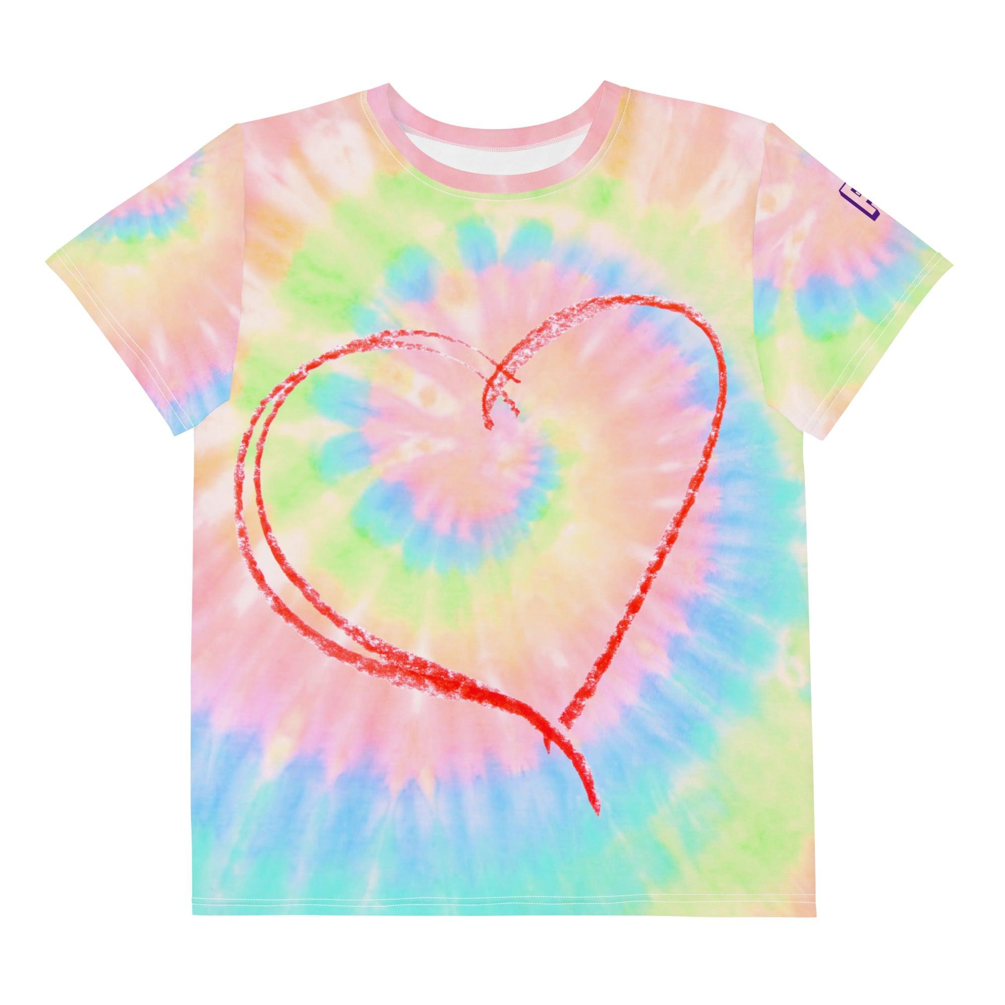 'Heart Trace' Tie-Dye Baby Tee - POMA Graphics