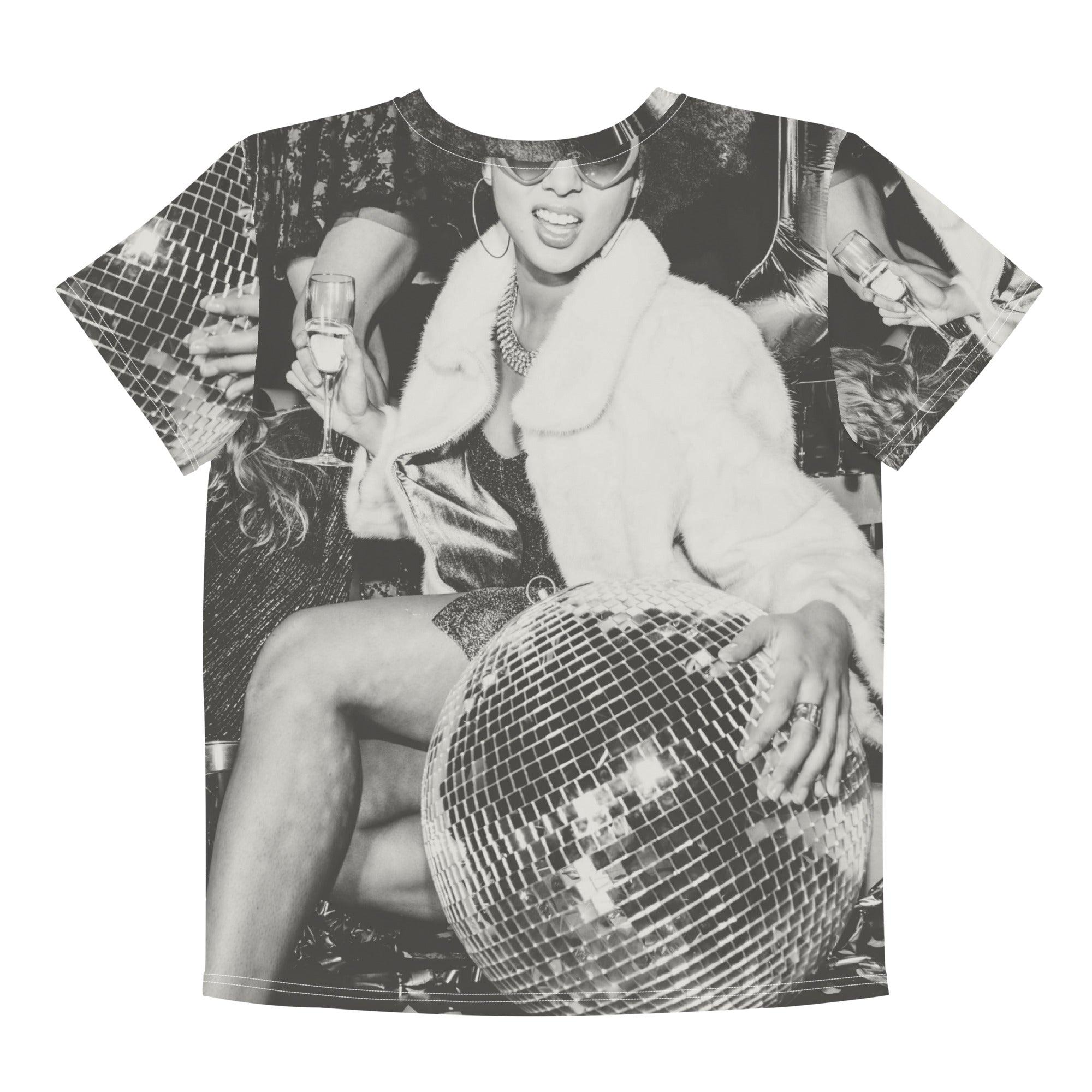 'Mirror Ball Party' Baby Tee - All Over Print - POMA Graphics