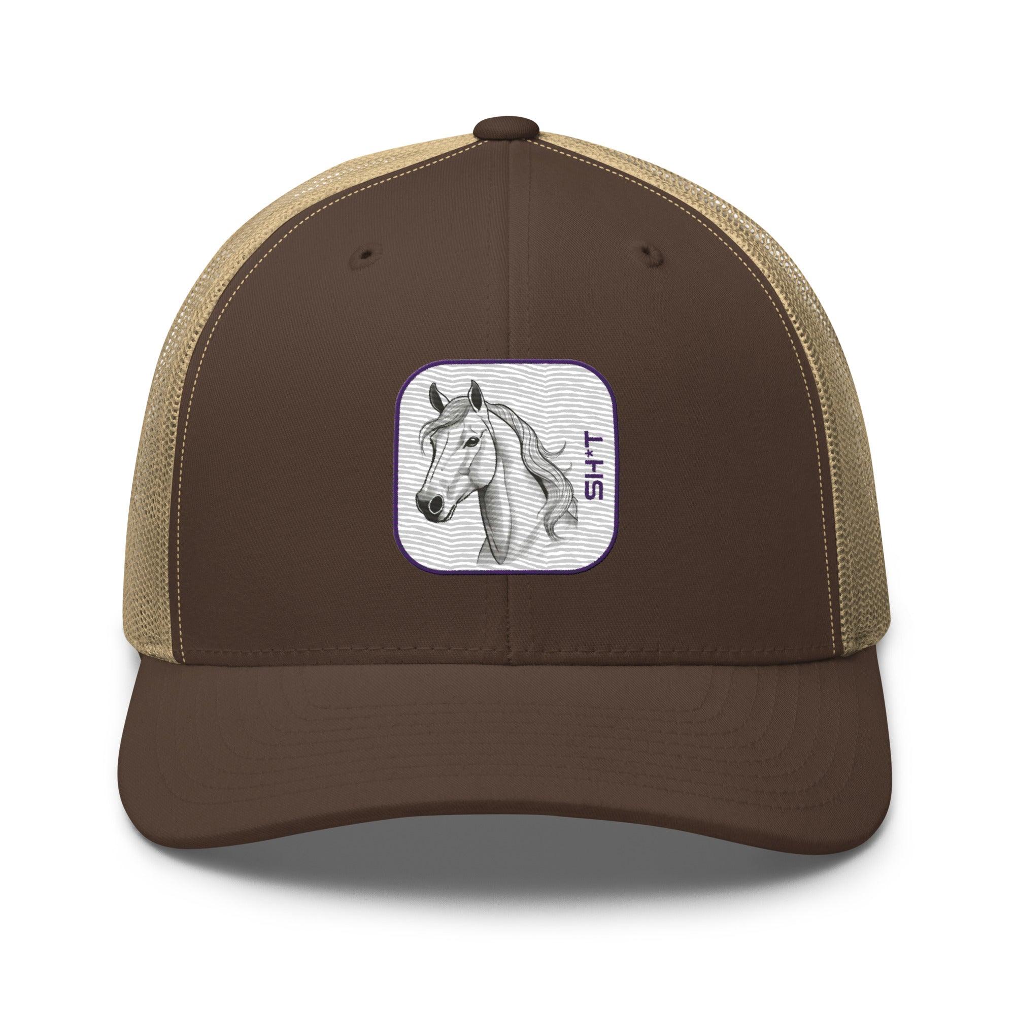 'Horse Sh*t' Retro Trucker Cap - POMA Graphics