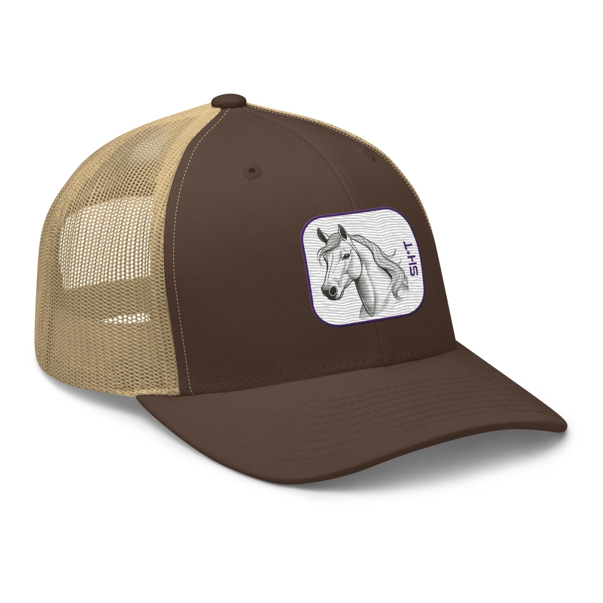 'Horse Sh*t' Retro Trucker Cap - POMA Graphics