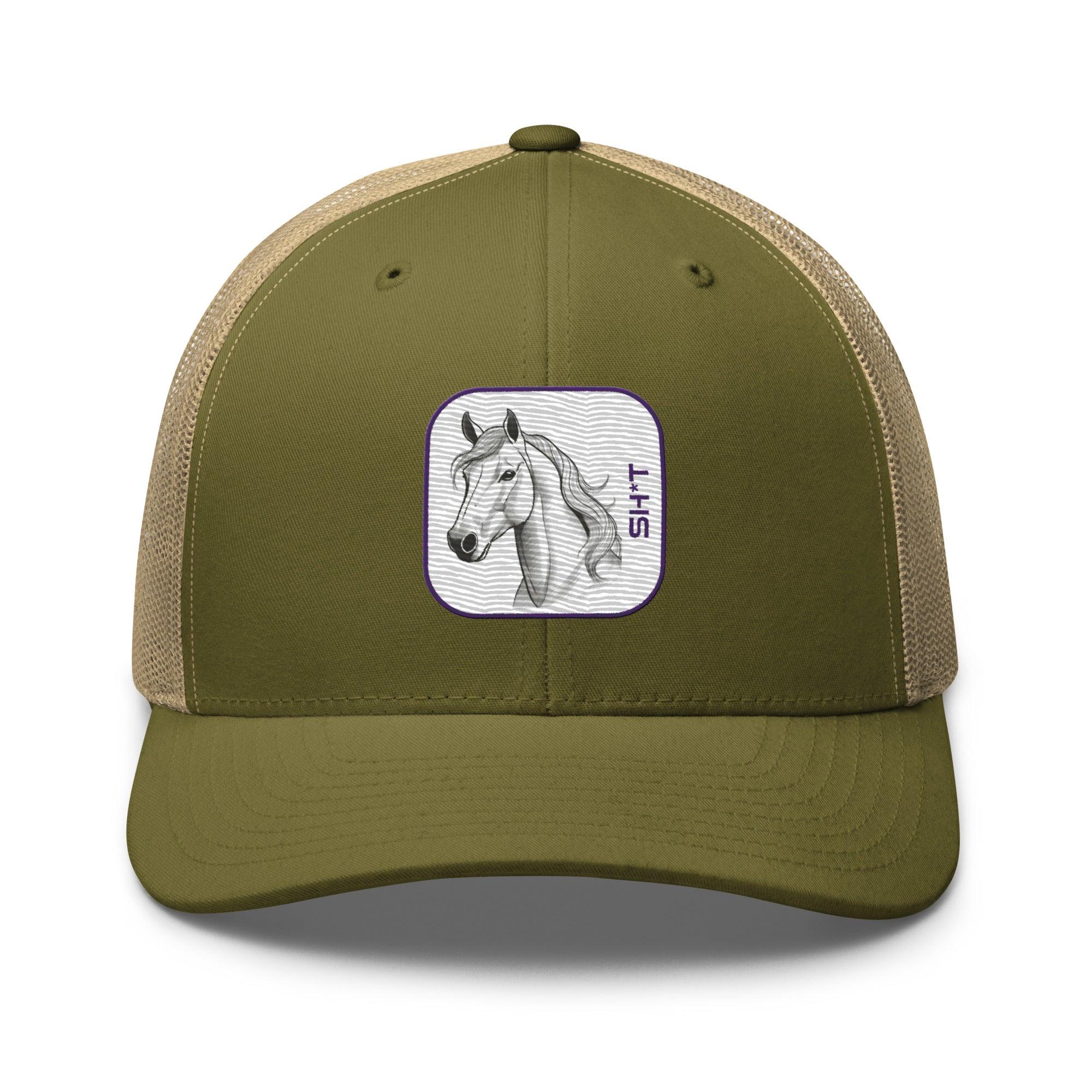 'Horse Sh*t' Retro Trucker Cap - POMA Graphics