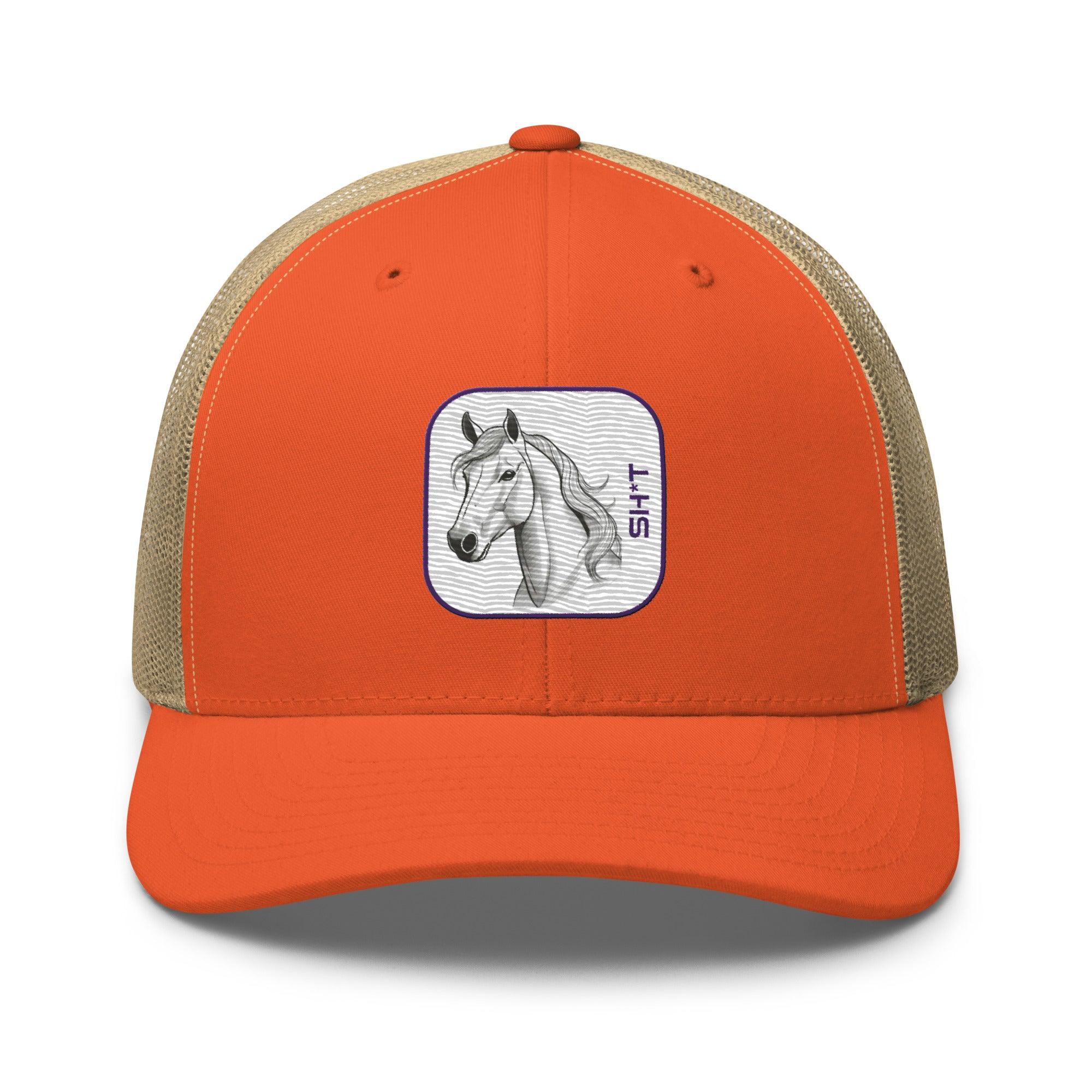 'Horse Sh*t' Retro Trucker Cap - POMA Graphics