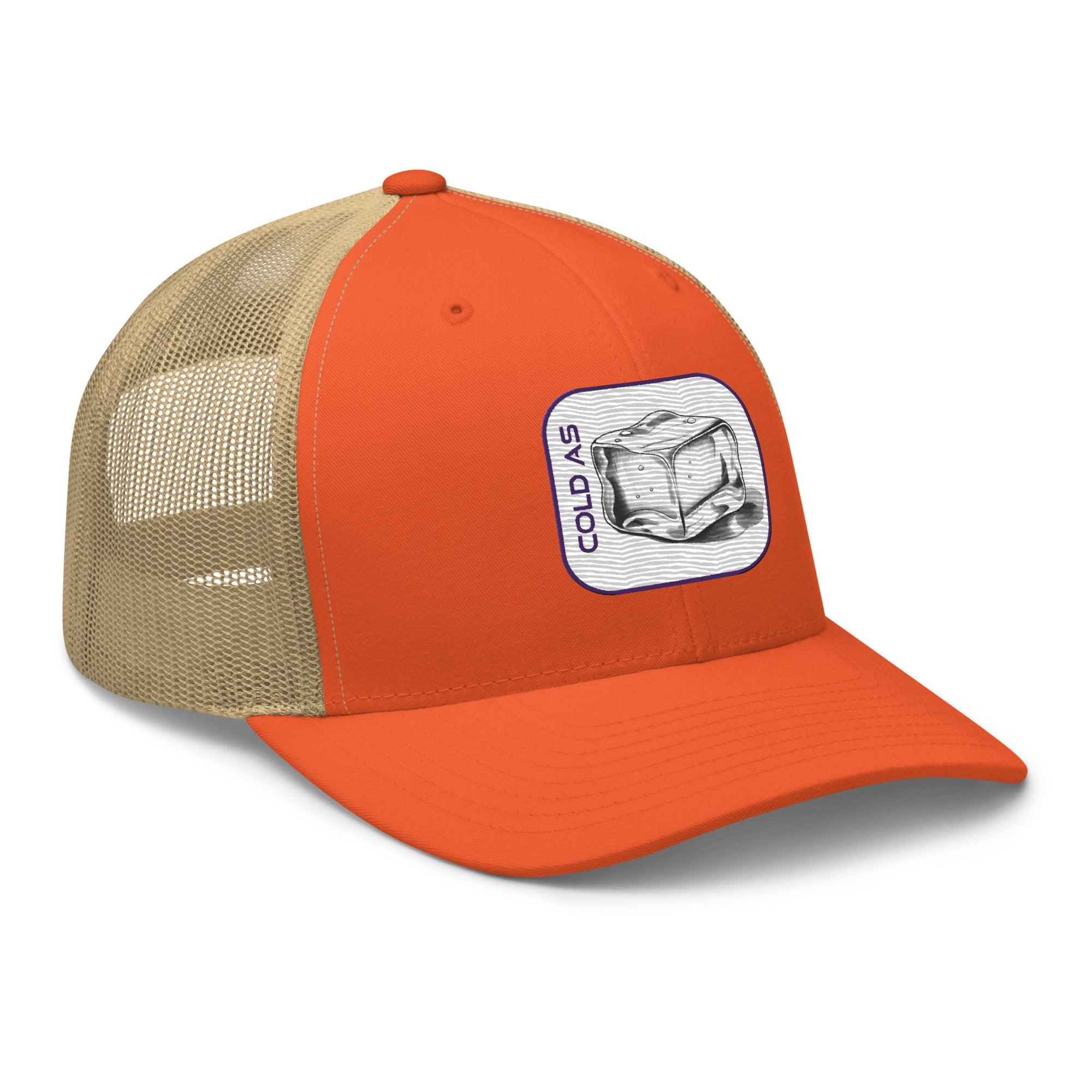 'Cold As Ice' Retro Trucker Cap - POMA Graphics