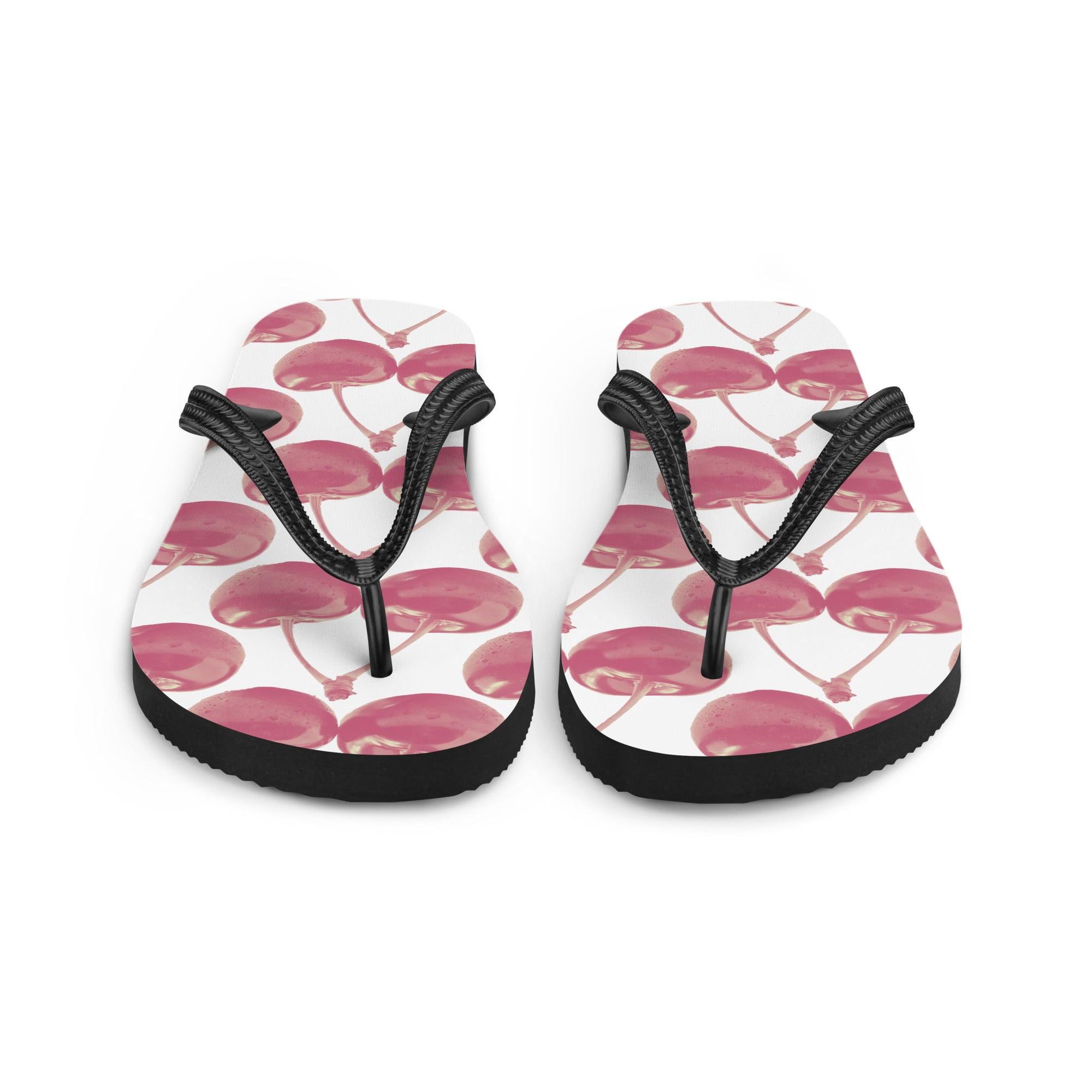 'Cherry Red repeat' Flip-Flops