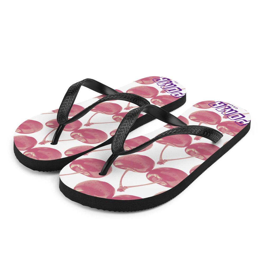 'Cherry Red repeat' Flip-Flops - POMA Graphics