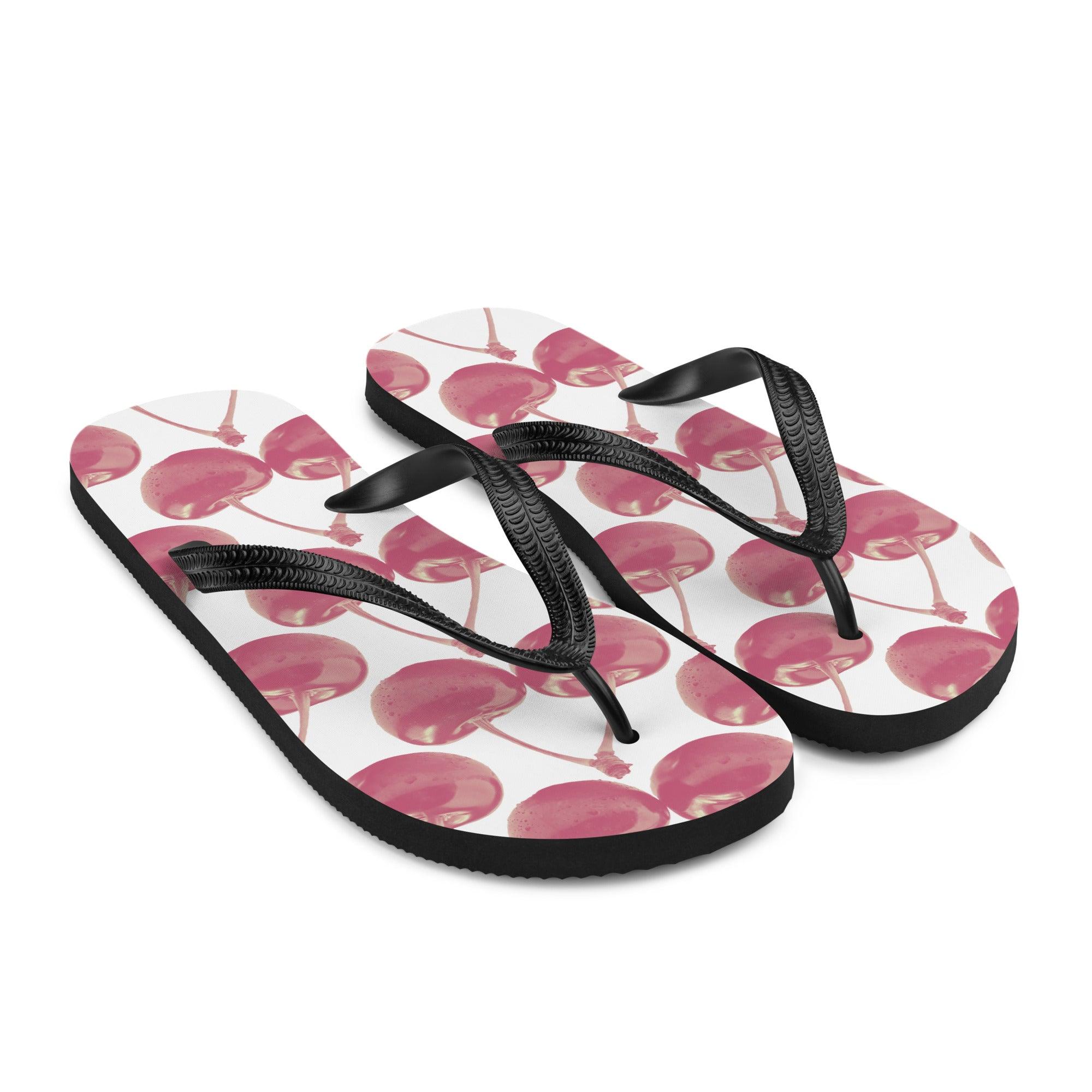 'Cherry Red repeat' Flip-Flops