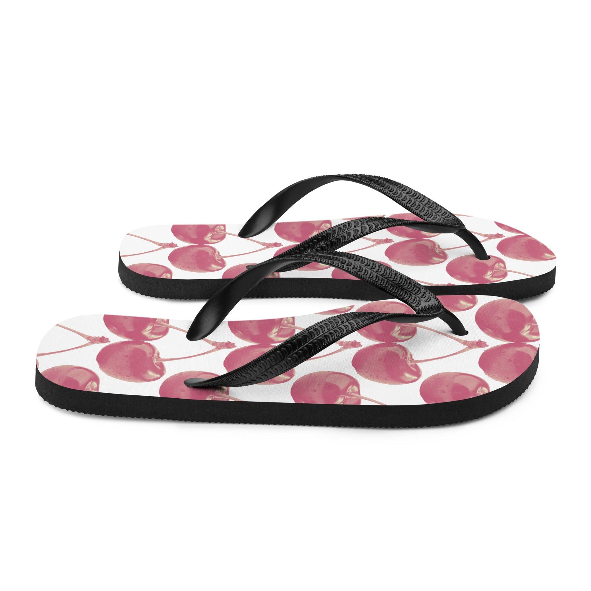 'Cherry Red repeat' Flip-Flops