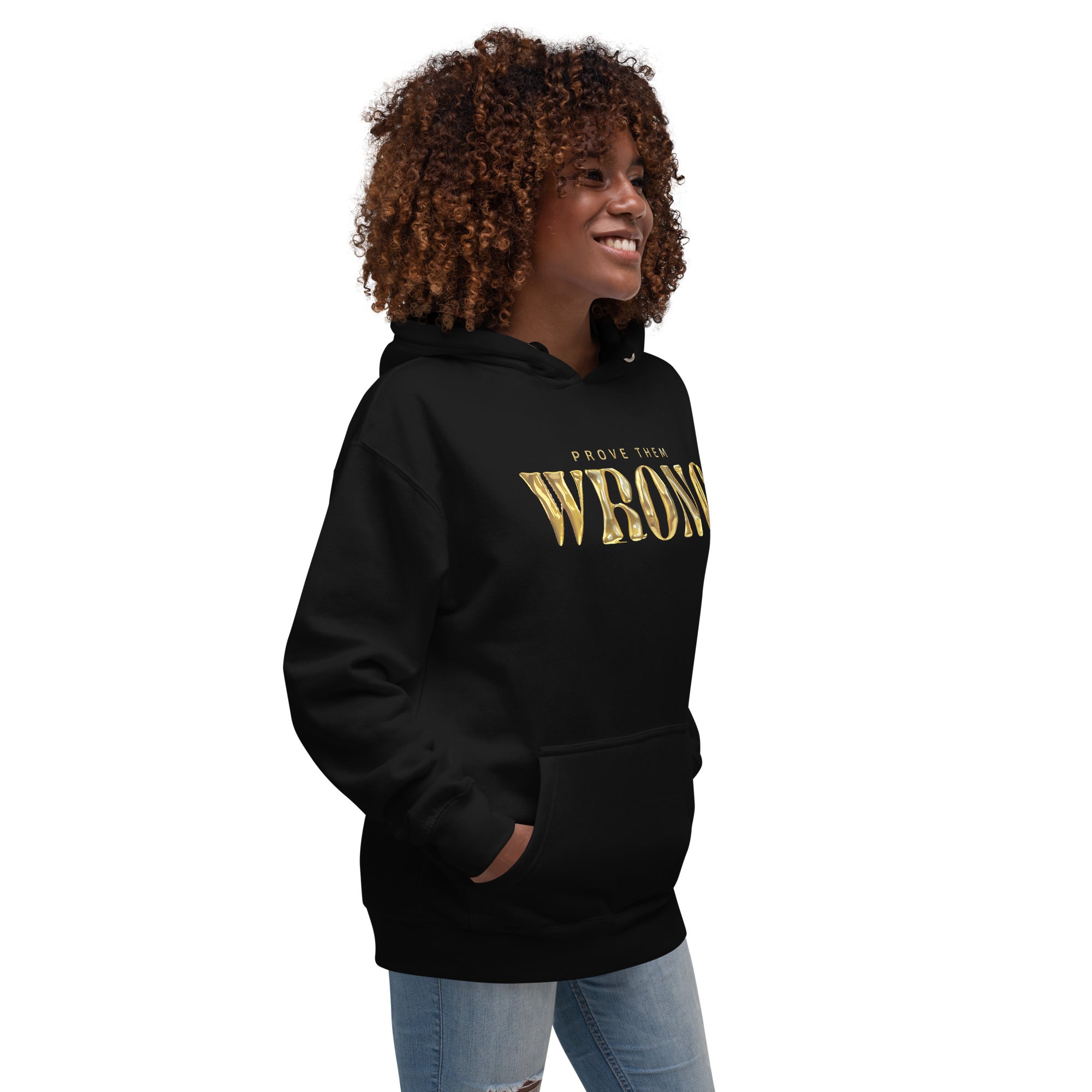 'Gold Edition Prove Them Wrong' Boyfriend Premium Hoodie - POMA Graphics