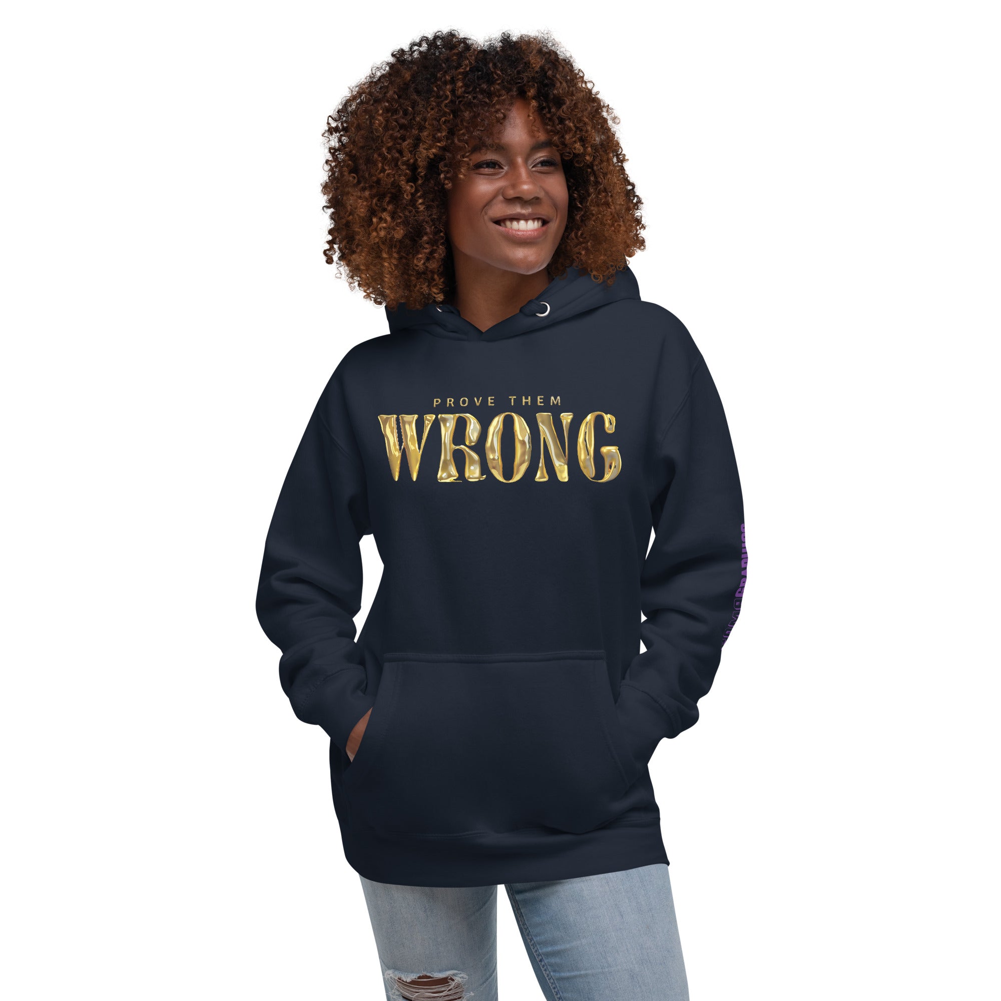 'Gold Edition Prove Them Wrong' Boyfriend Premium Hoodie - POMA Graphics