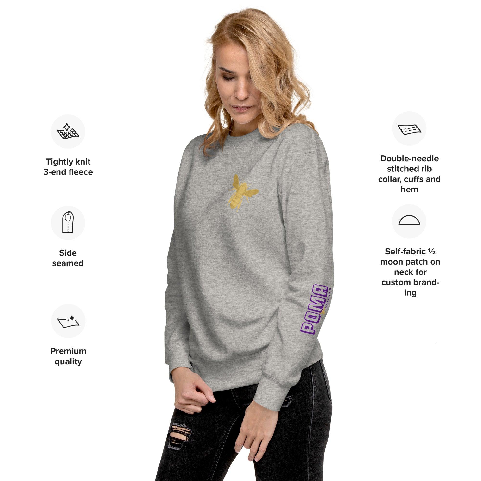 'Gold Edition Bee' Boyfriend Premium Sweatshirt - POMA Graphics