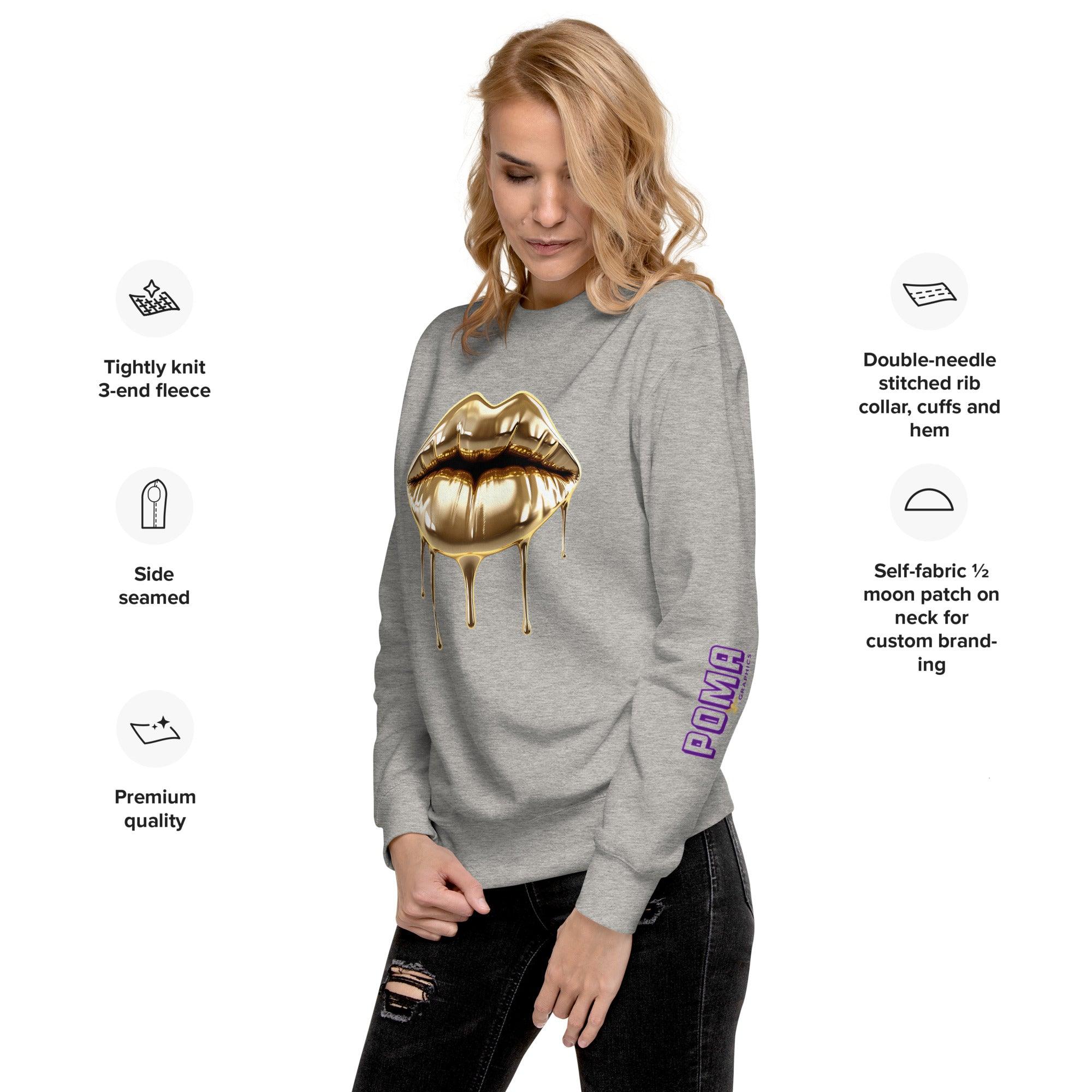 'Gold Edition Pure' Boyfriend Premium Sweatshirt - POMA Graphics