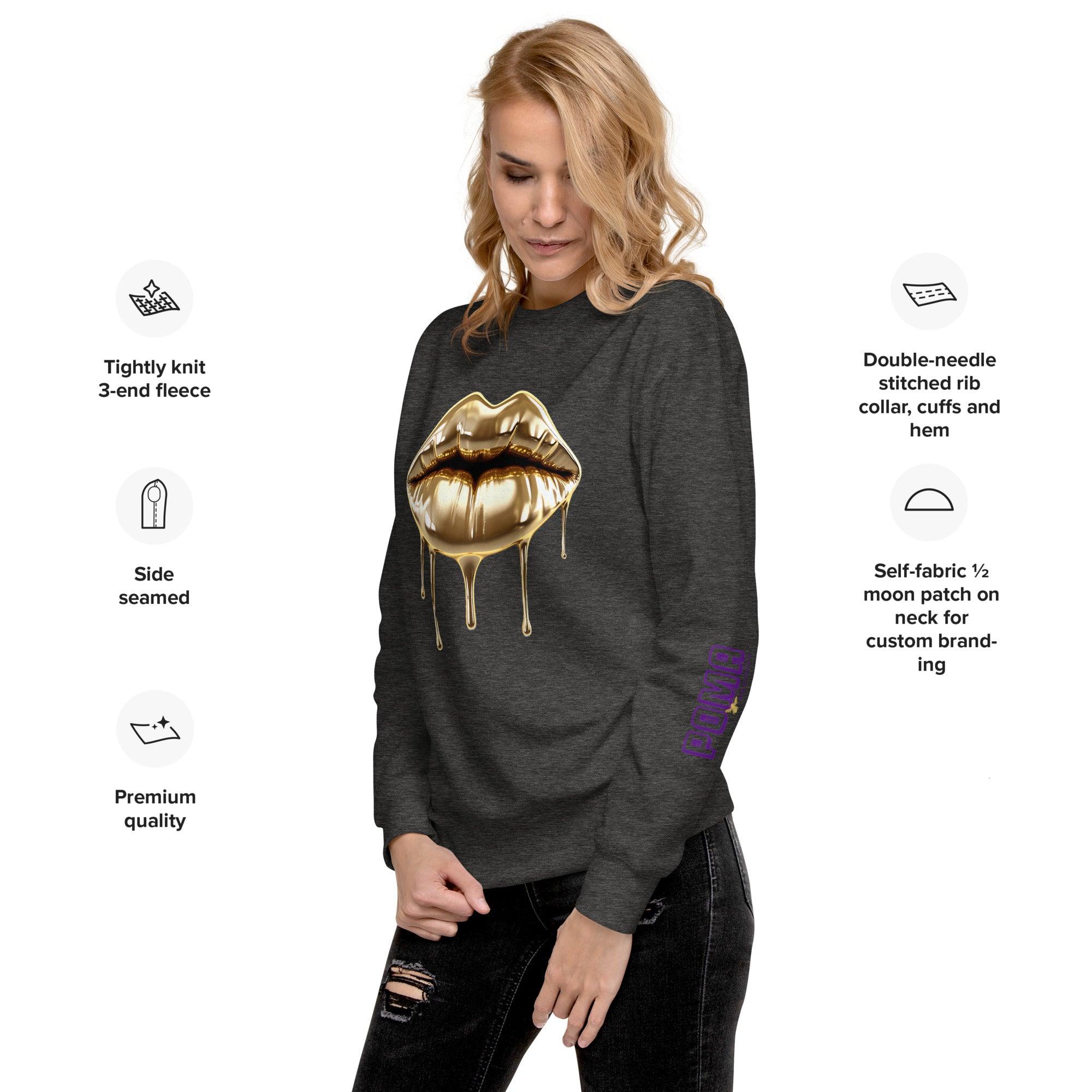 'Gold Edition Pure' Boyfriend Premium Sweatshirt - POMA Graphics