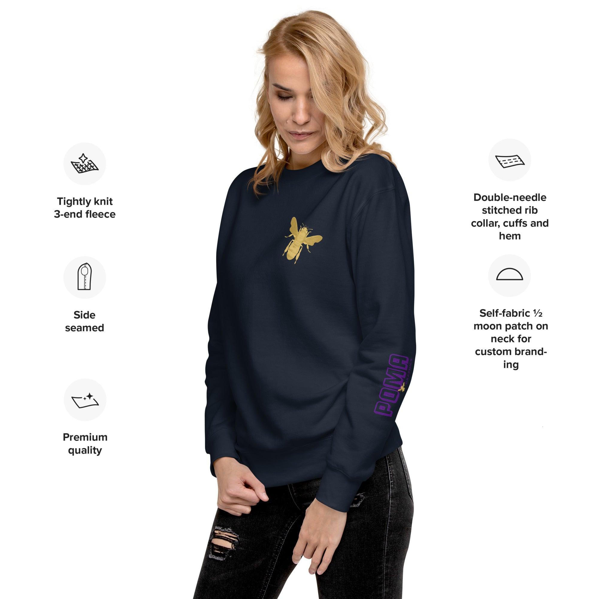 'Gold Edition Bee' Boyfriend Premium Sweatshirt - POMA Graphics