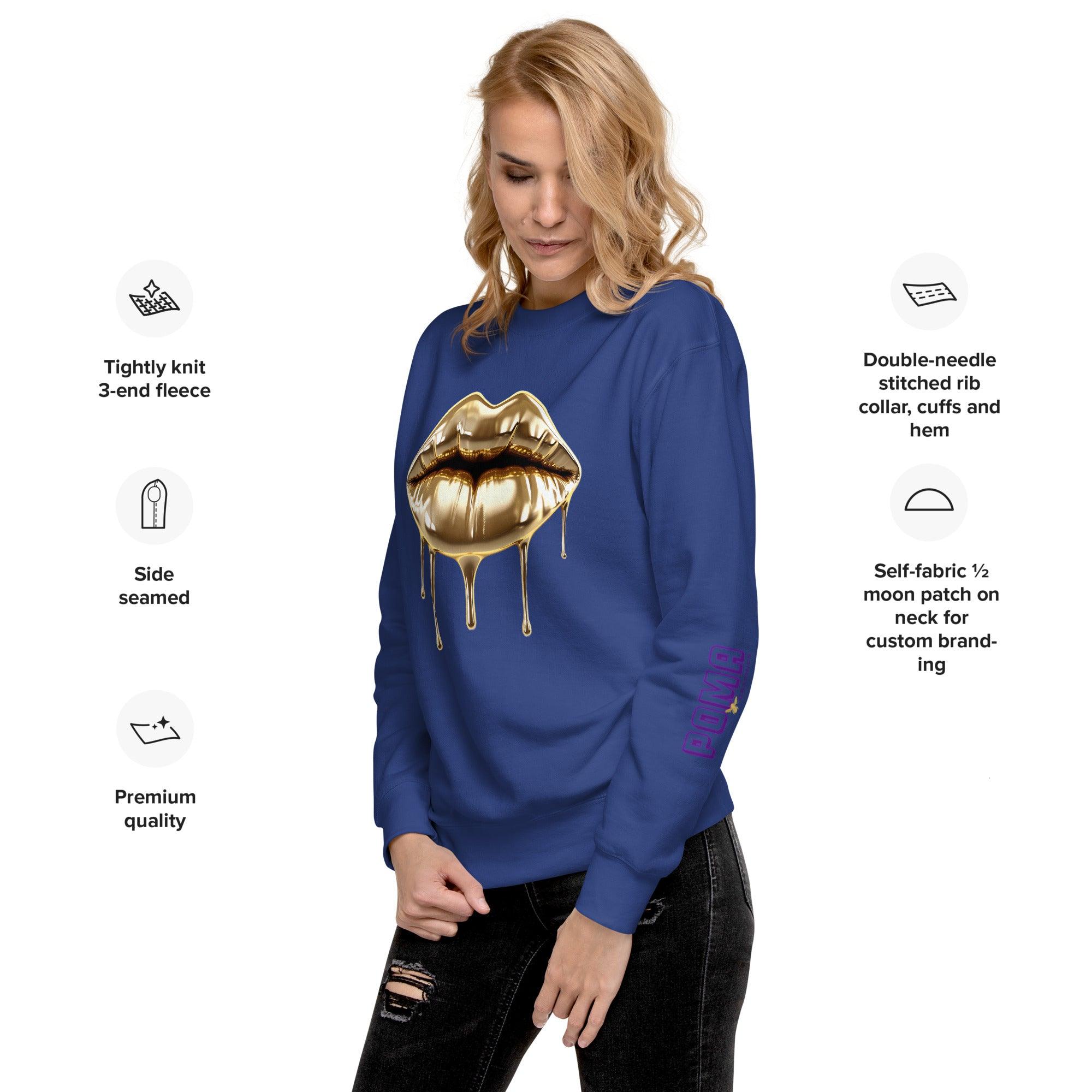 'Gold Edition Pure' Boyfriend Premium Sweatshirt - POMA Graphics