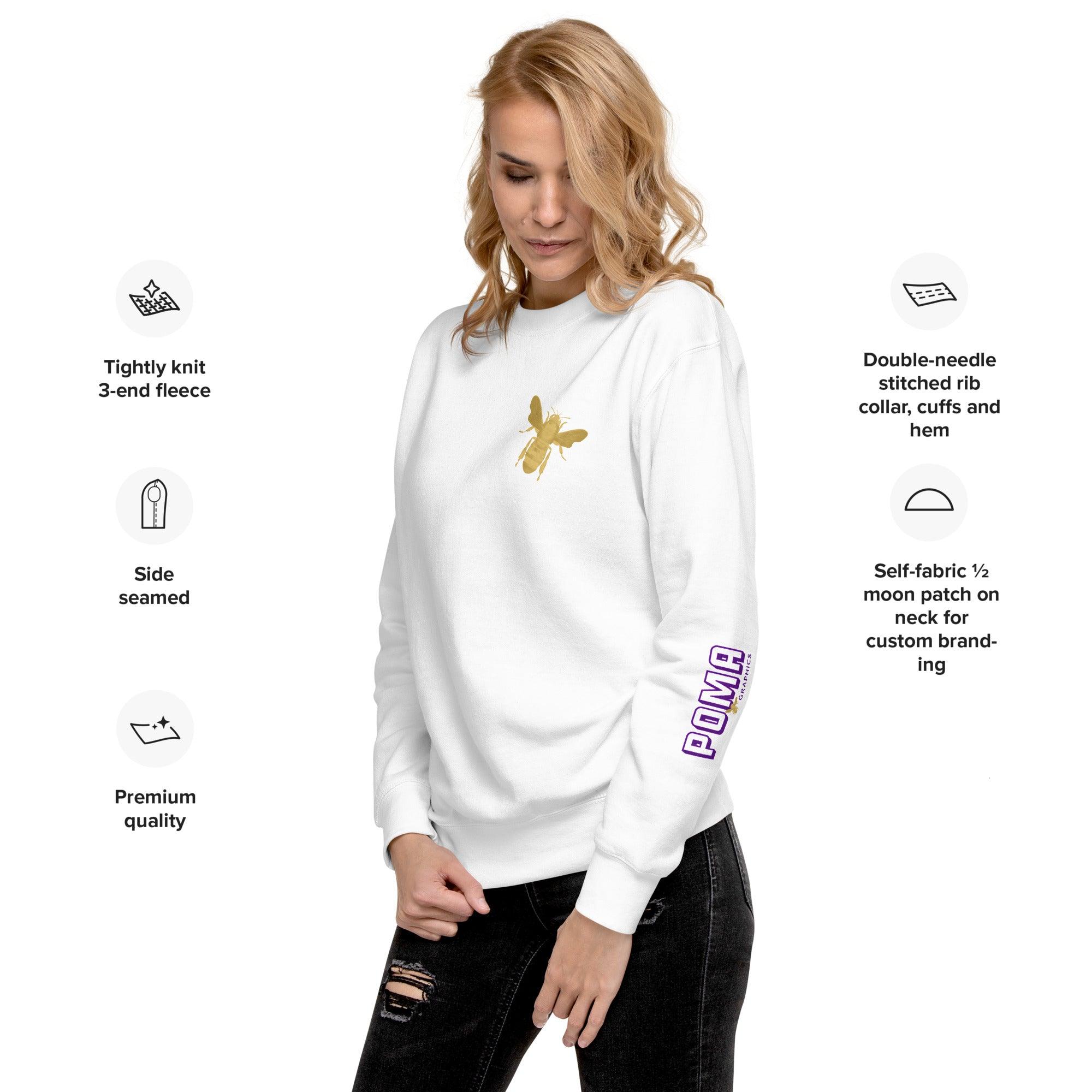 'Gold Edition Bee' Boyfriend Premium Sweatshirt - POMA Graphics