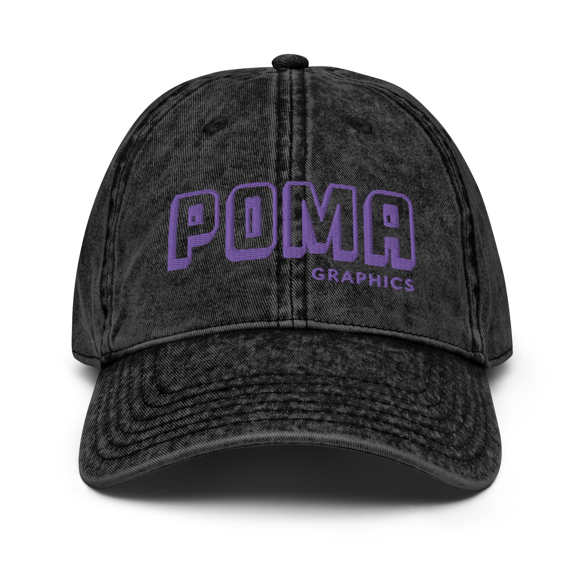 'POMA Graphics' Vintage Cotton Twill Cap - POMA Graphics