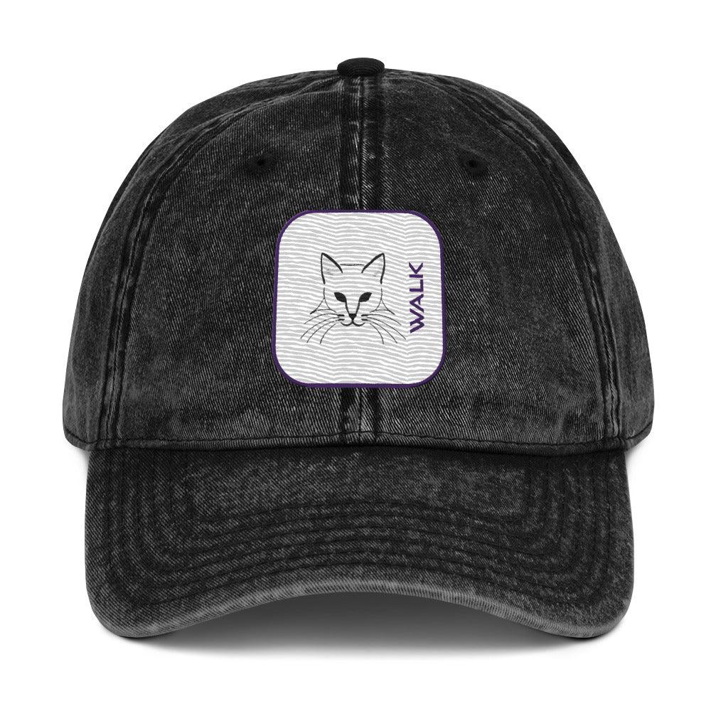 'Cat Walk' Vintage Cotton Twill Cap - POMA Graphics