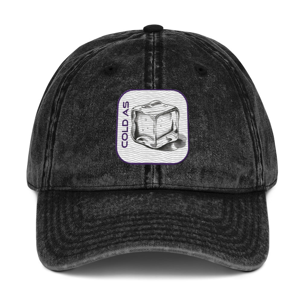 'Cold As Ice' Vintage Cotton Twill Cap