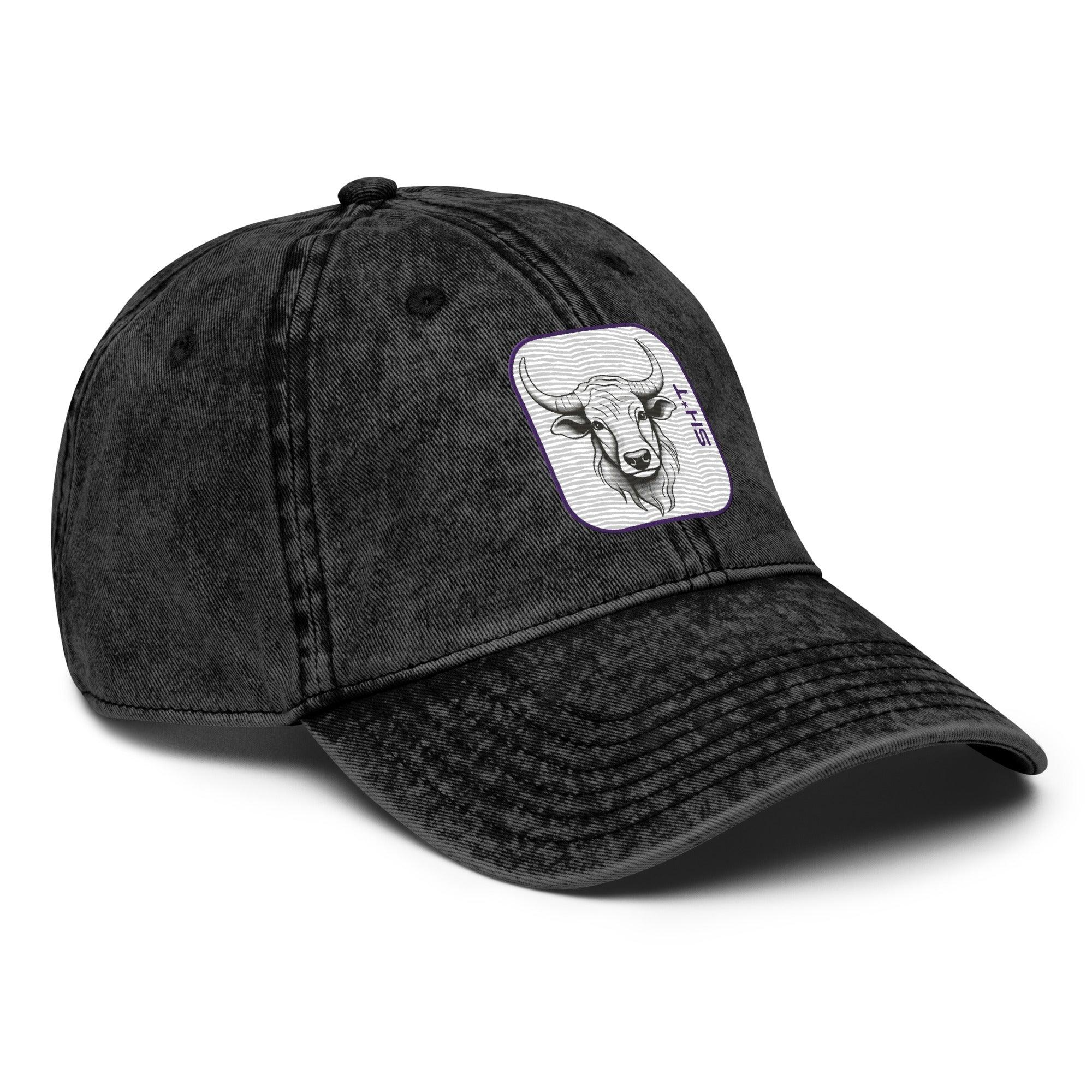 'Bull Sh*t' Vintage Cotton Twill Cap - POMA Graphics