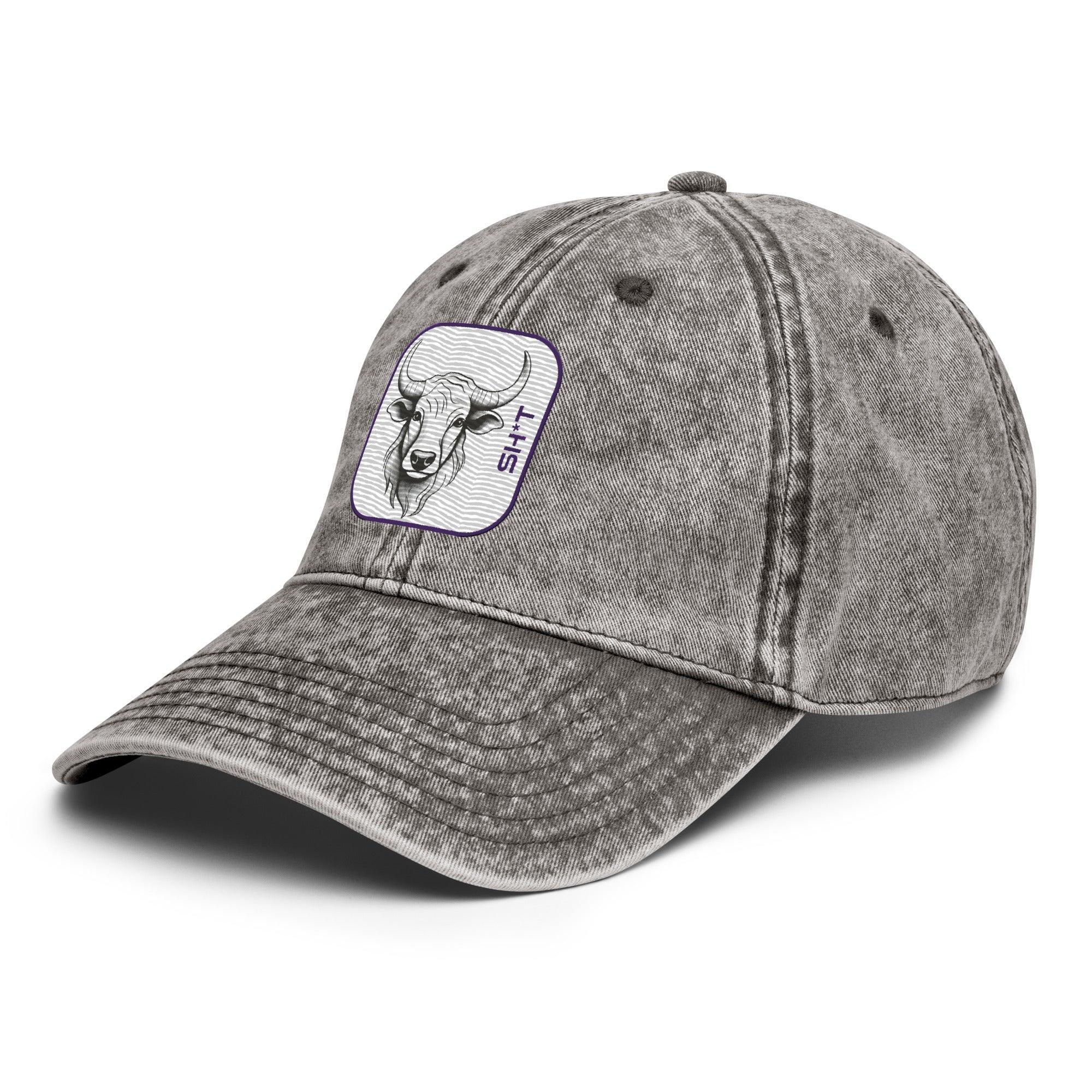 'Bull Sh*t' Vintage Cotton Twill Cap - POMA Graphics