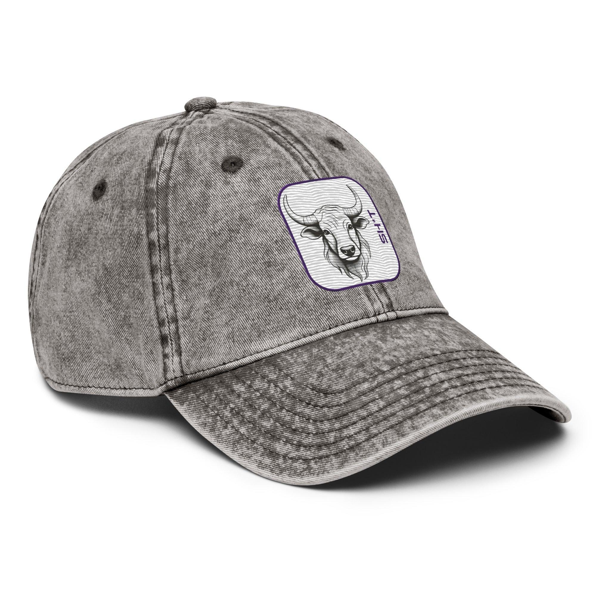 'Bull Sh*t' Vintage Cotton Twill Cap - POMA Graphics