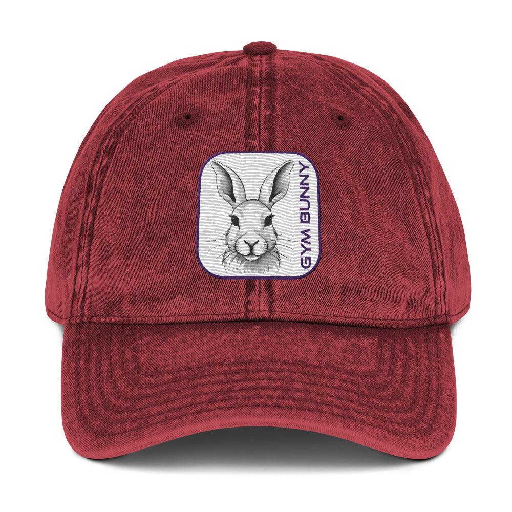 'Gym Bunny' Vintage Cotton Twill Cap - POMA Graphics