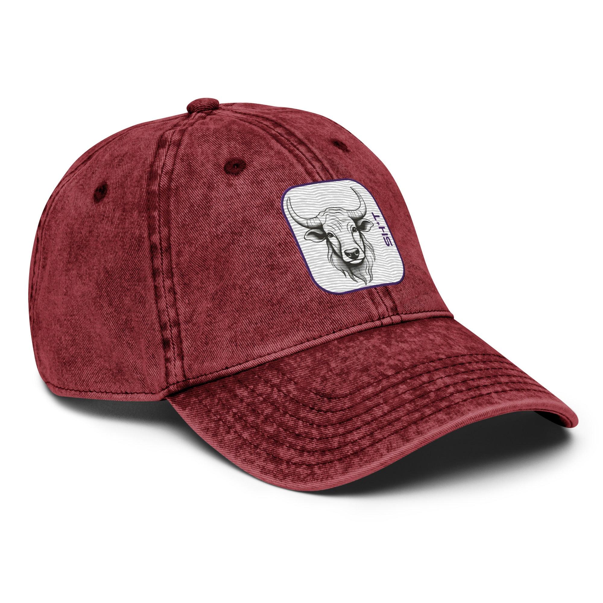 'Bull Sh*t' Vintage Cotton Twill Cap - POMA Graphics