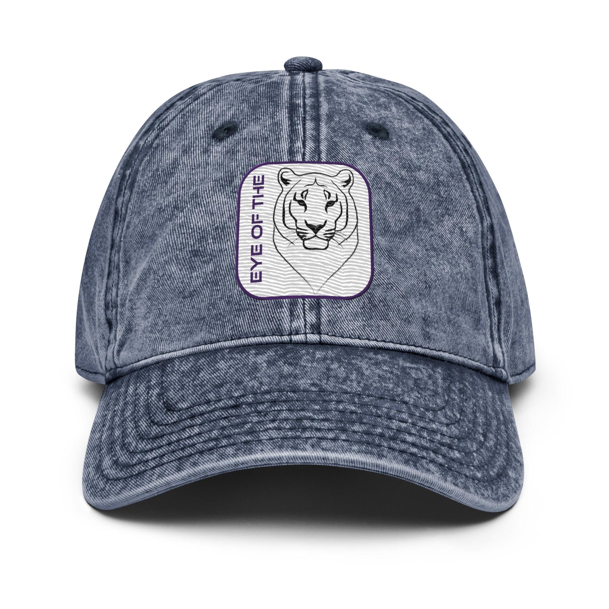 'Eye Of The Tiger' Vintage Cotton Twill Cap - POMA Graphics