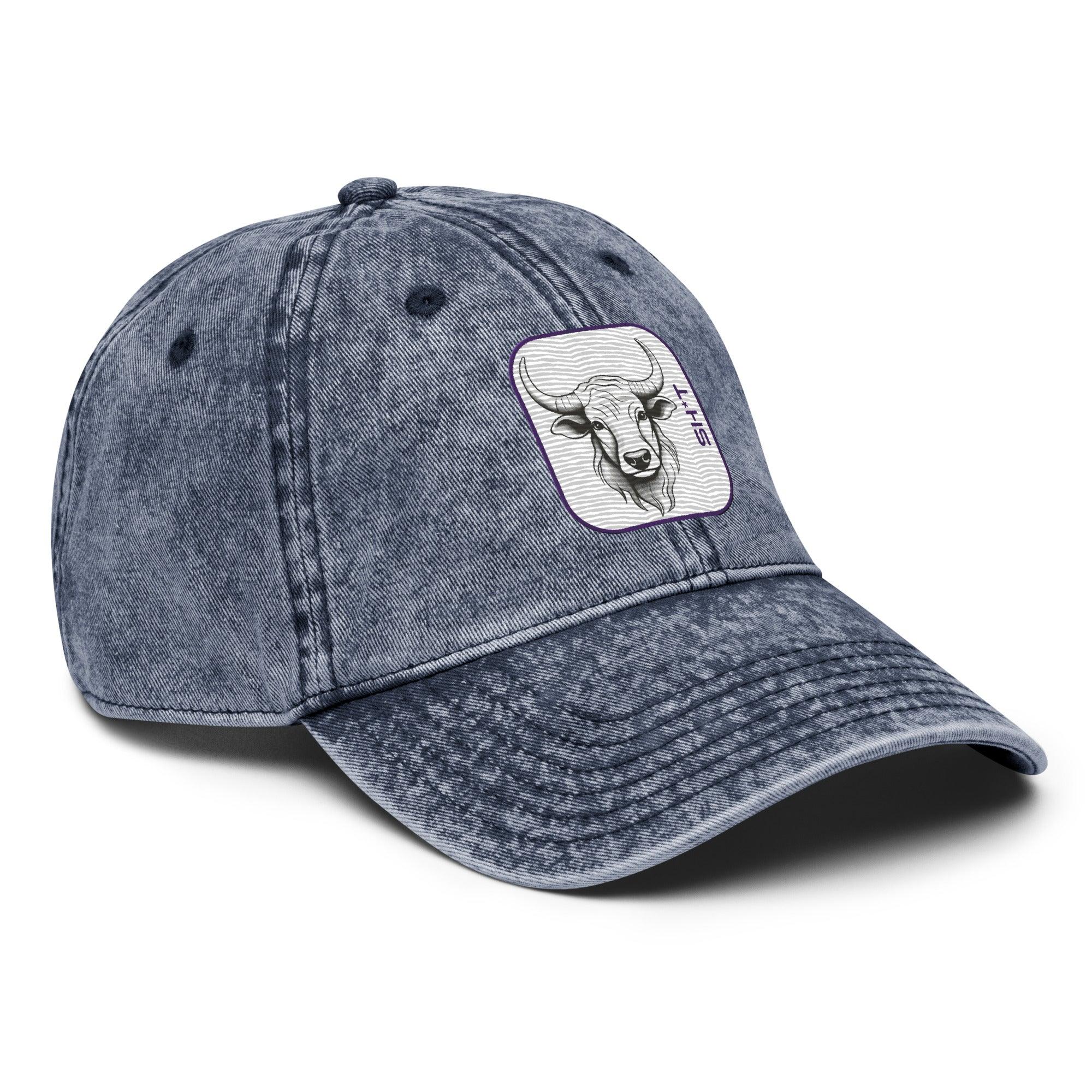 'Bull Sh*t' Vintage Cotton Twill Cap - POMA Graphics