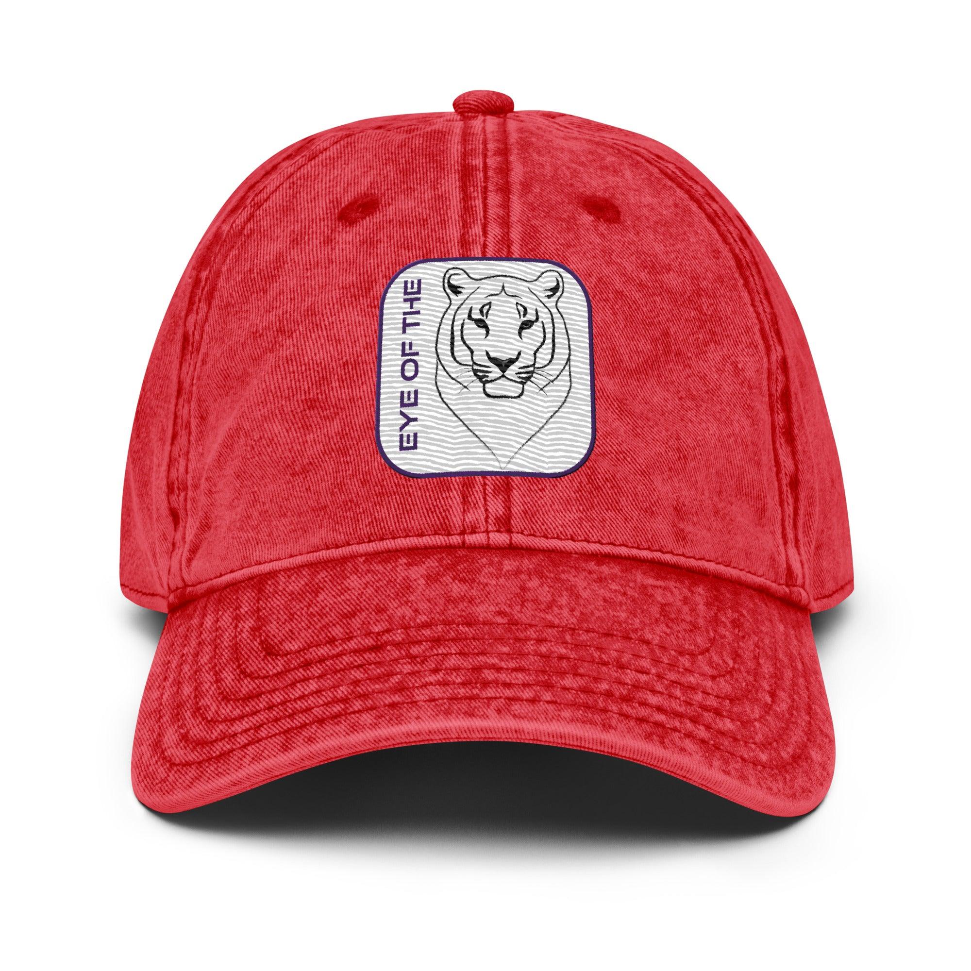 'Eye Of The Tiger' Vintage Cotton Twill Cap - POMA Graphics