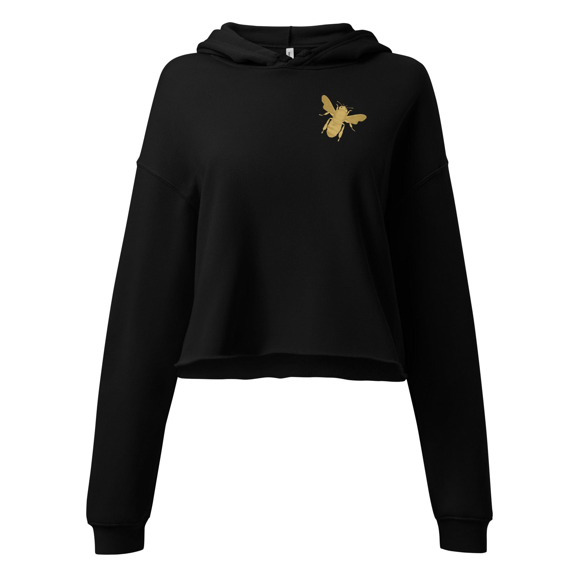 'Gold Edition Bee' Cropped Hoodie