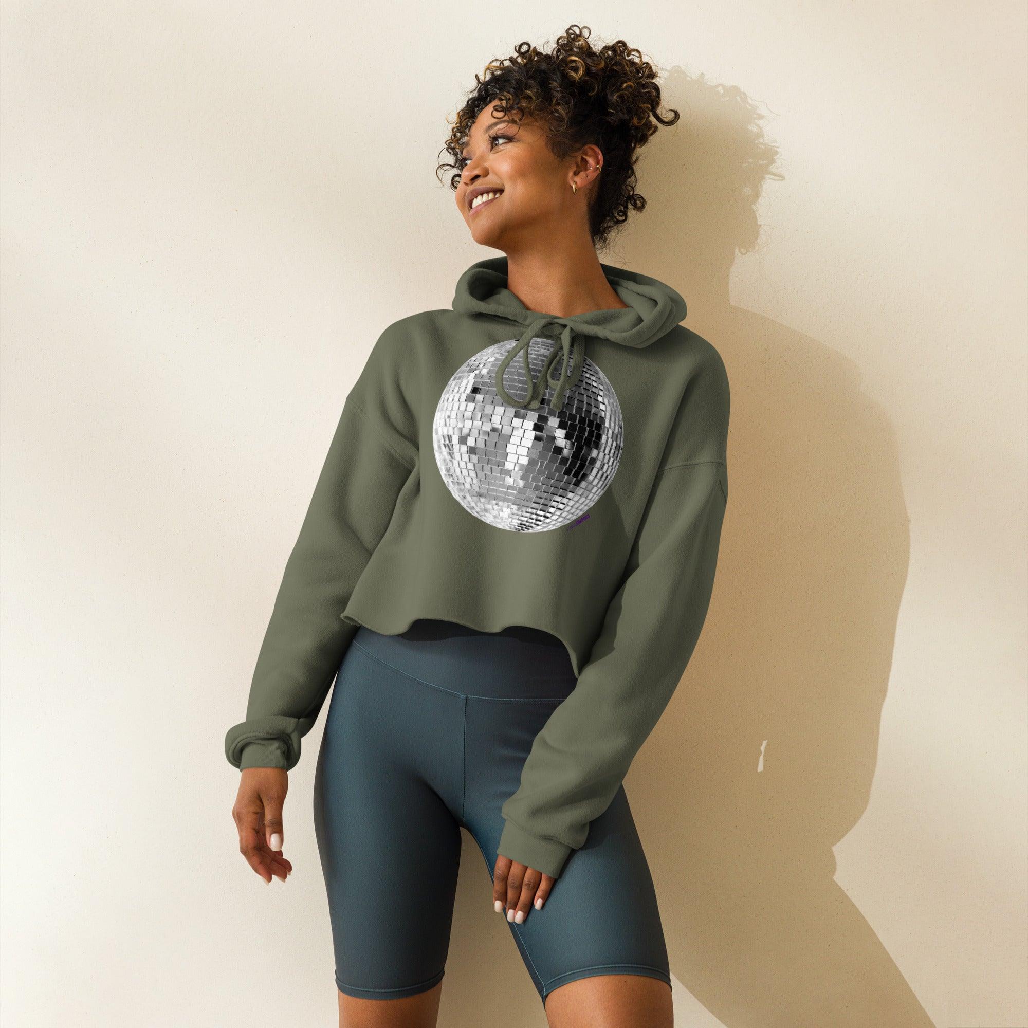 'Disco Ball' Cropped Hoodie - POMA Graphics