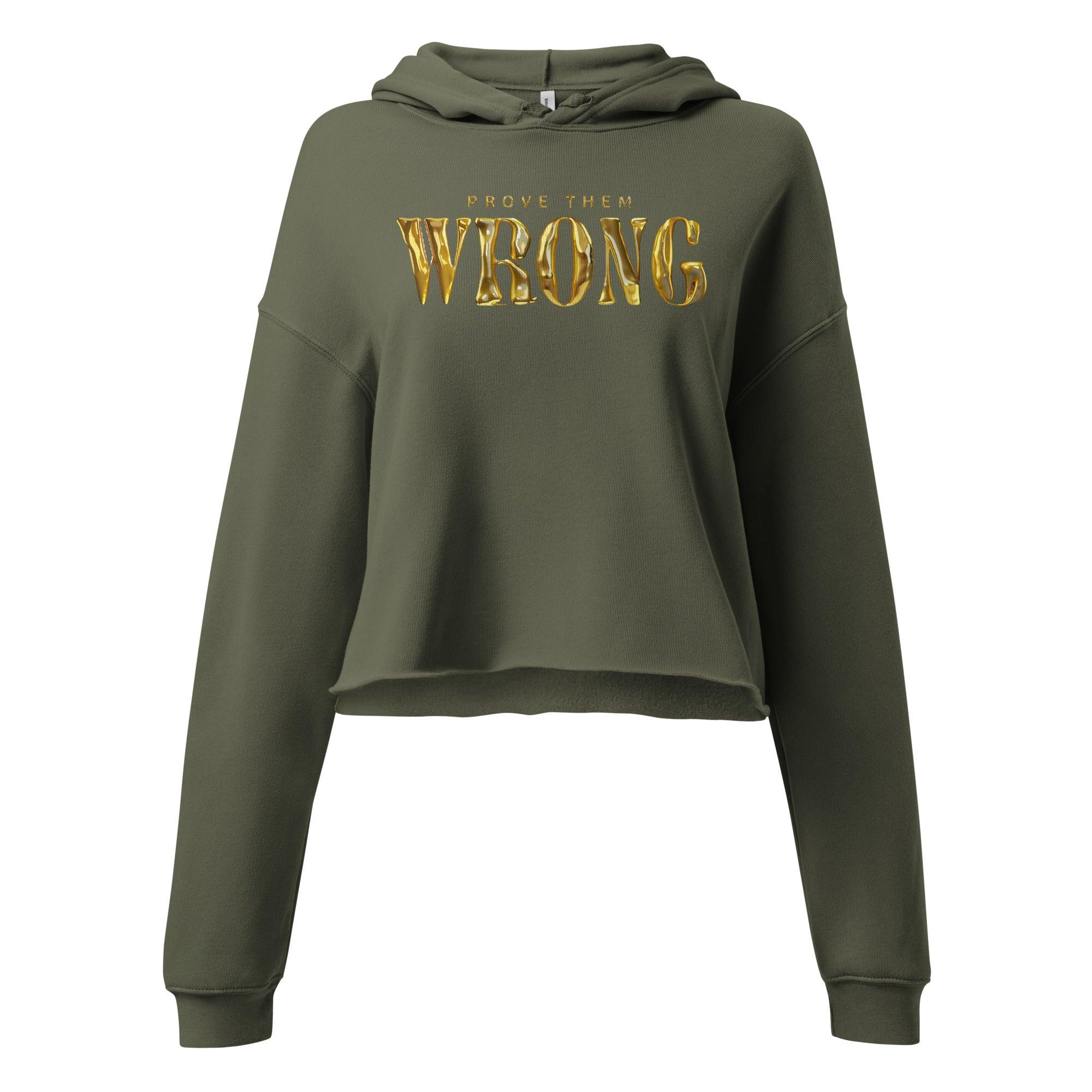 'Gold Edition Prove Them Wrong' Cropped Hoodie