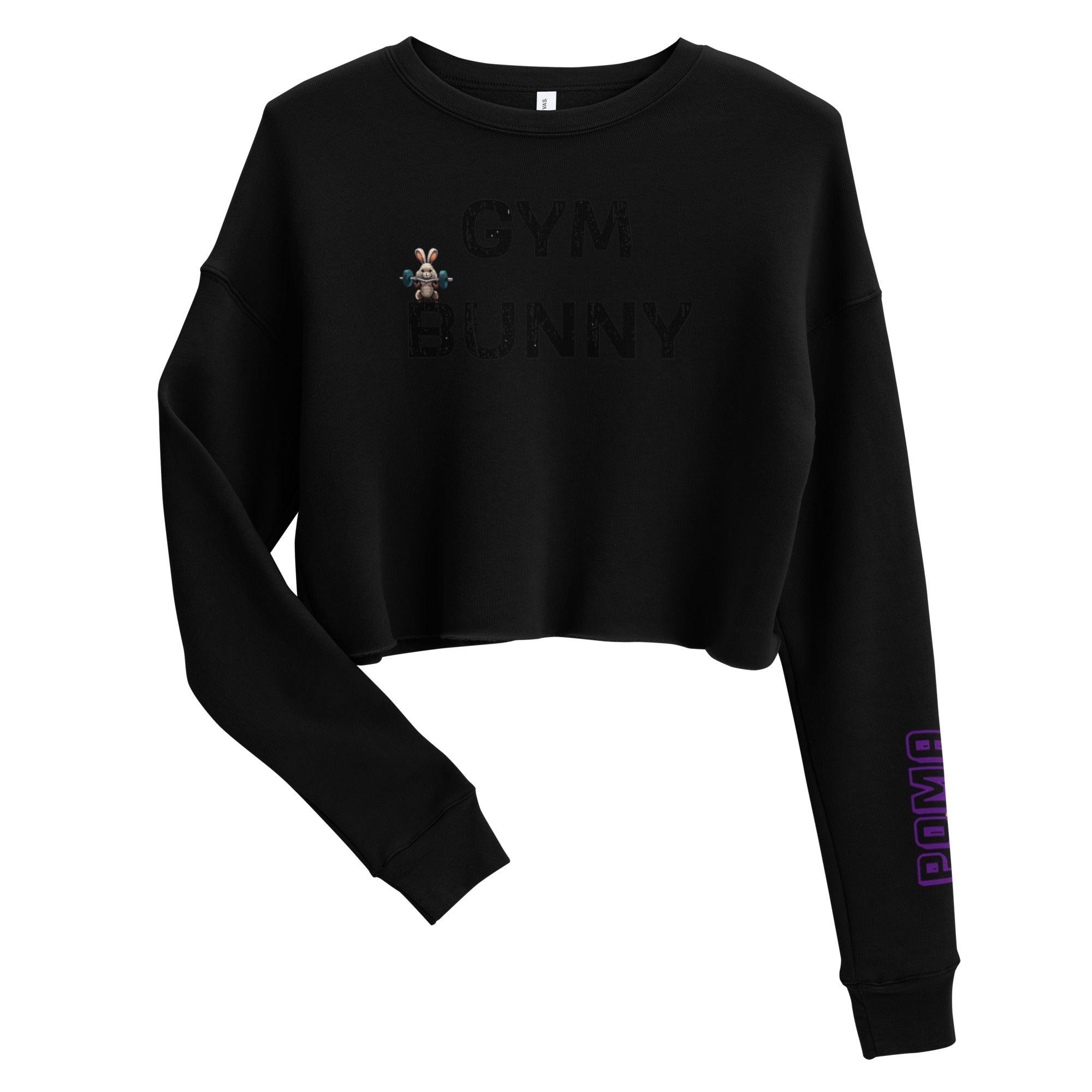 'Gym Bunny' Cropped Sweatshirt - POMA Graphics