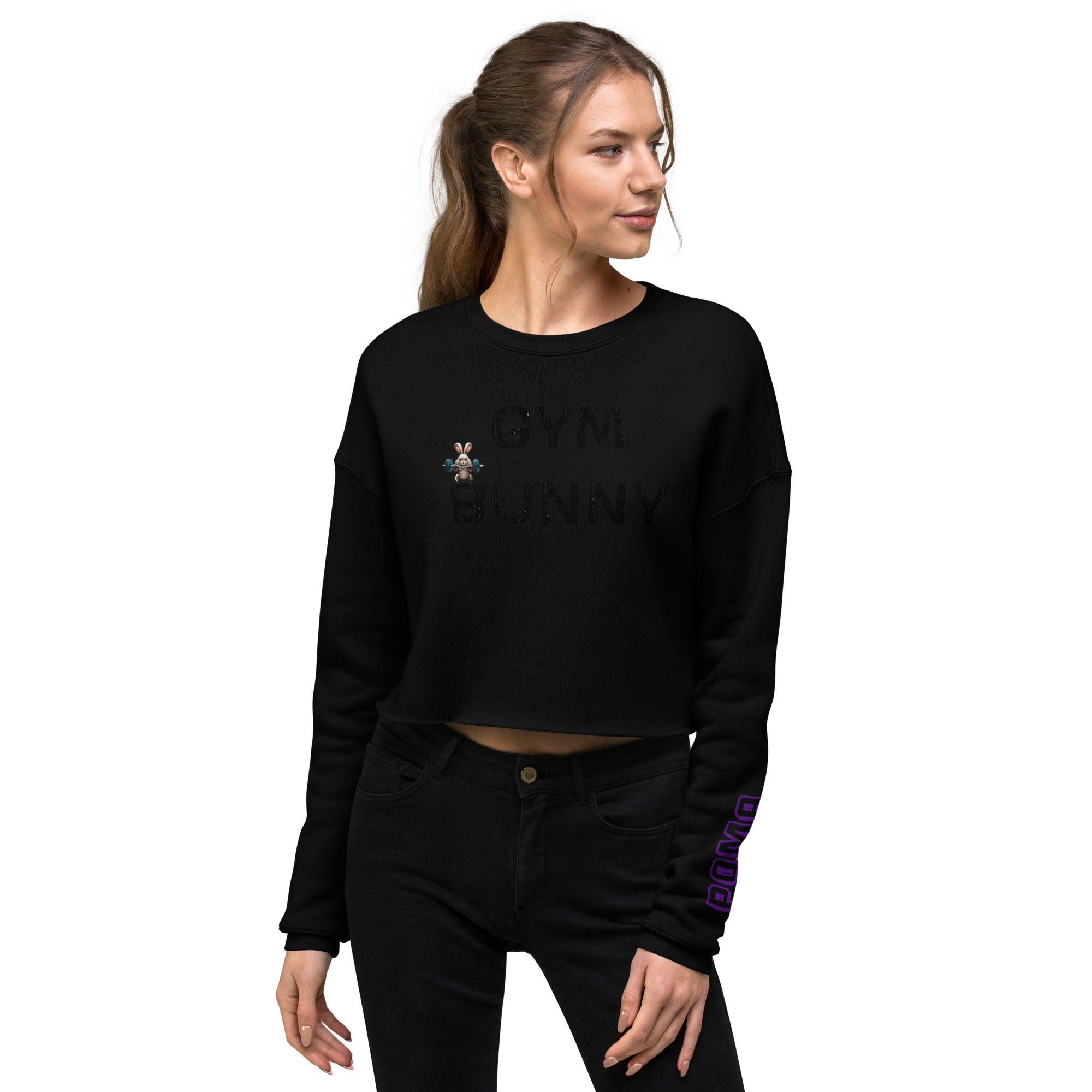 'Gym Bunny' Cropped Sweatshirt - POMA Graphics